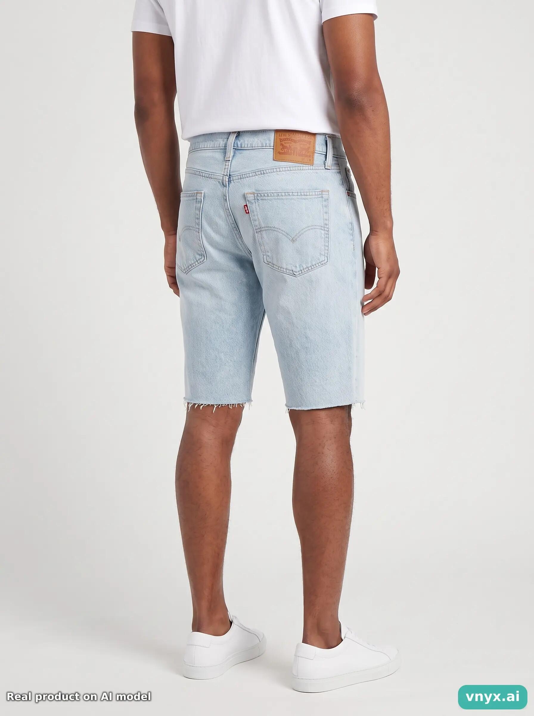Second Life - Vintage LEVI STRAUSS & CO. Light Blue Shorts Men W29 L32 2/6