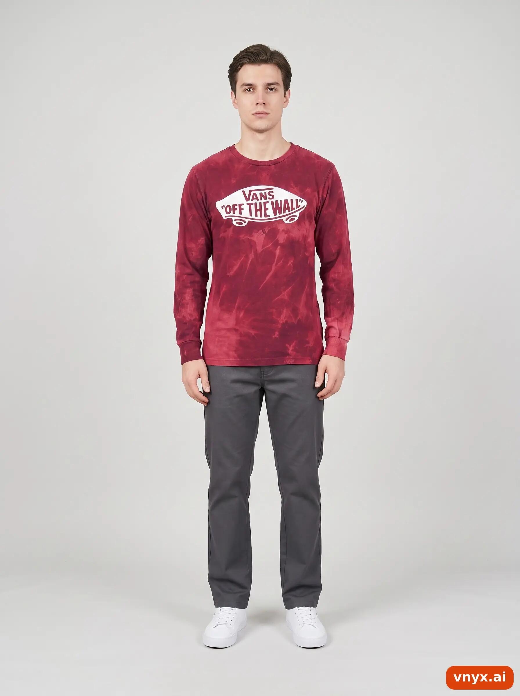Second Life - Vintage VANS Red Long Sleeve Men XS 3/5