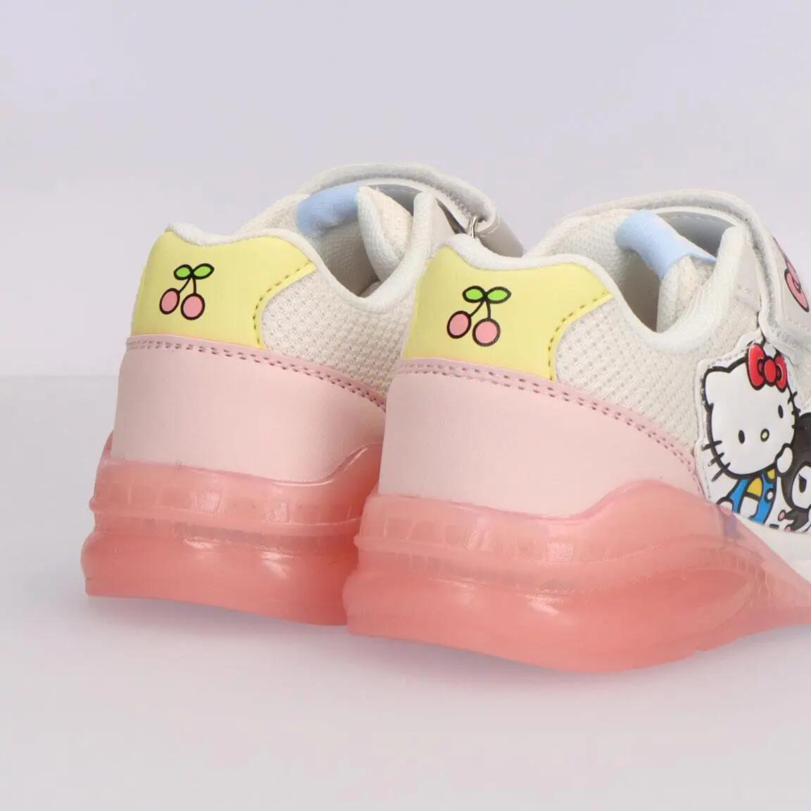 Sapatilhas com luzes criança Hello Kitty com velcro rosa 5/6
