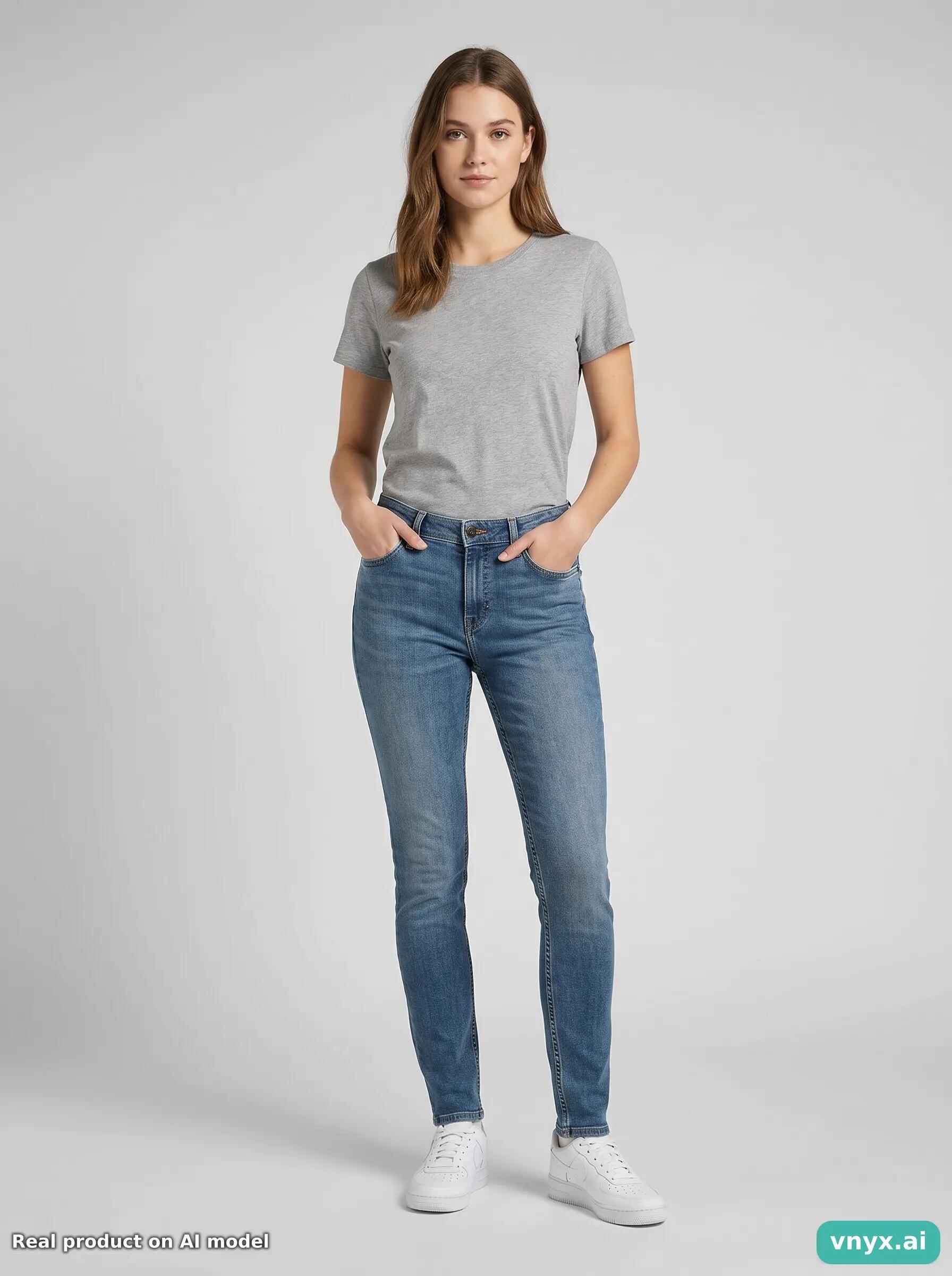 Second Life - Vintage Lee Light Blue Jeans Women 32 L32 3/6