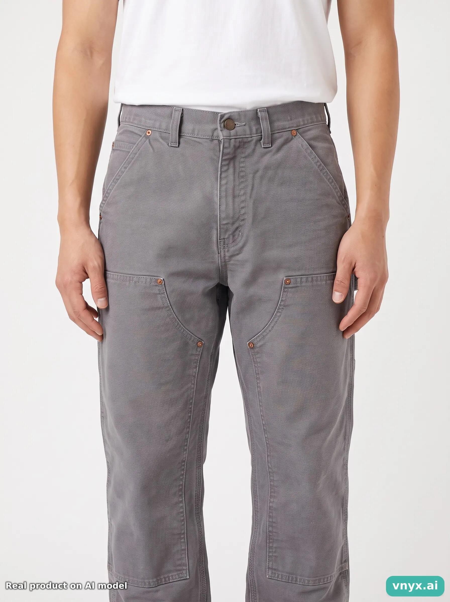 Second Life - Vintage Carhartt Grey Trousers Men 30 L32 5/5
