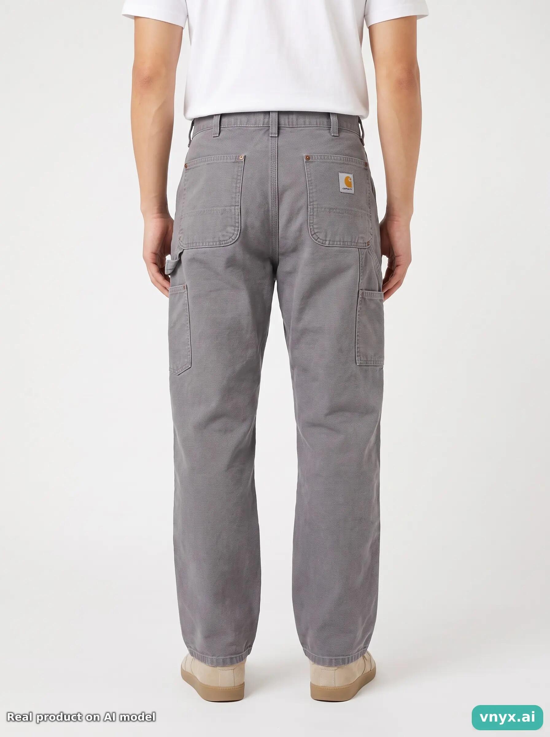 Second Life - Vintage Carhartt Grey Trousers Men 30 L32 2/5