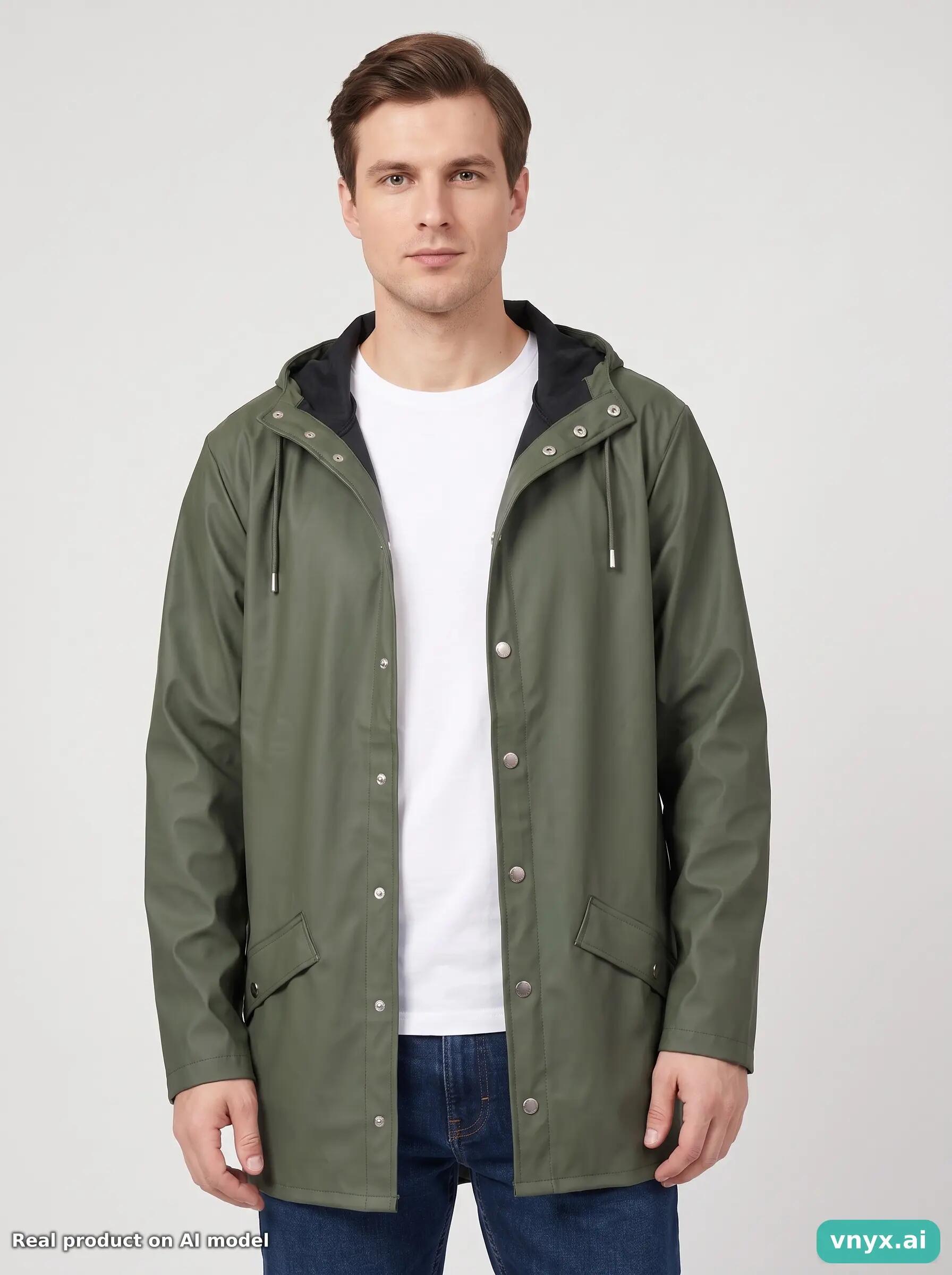 Second Life - Vintage RAINS Olive Outdoor Jacket Men XS 5/5