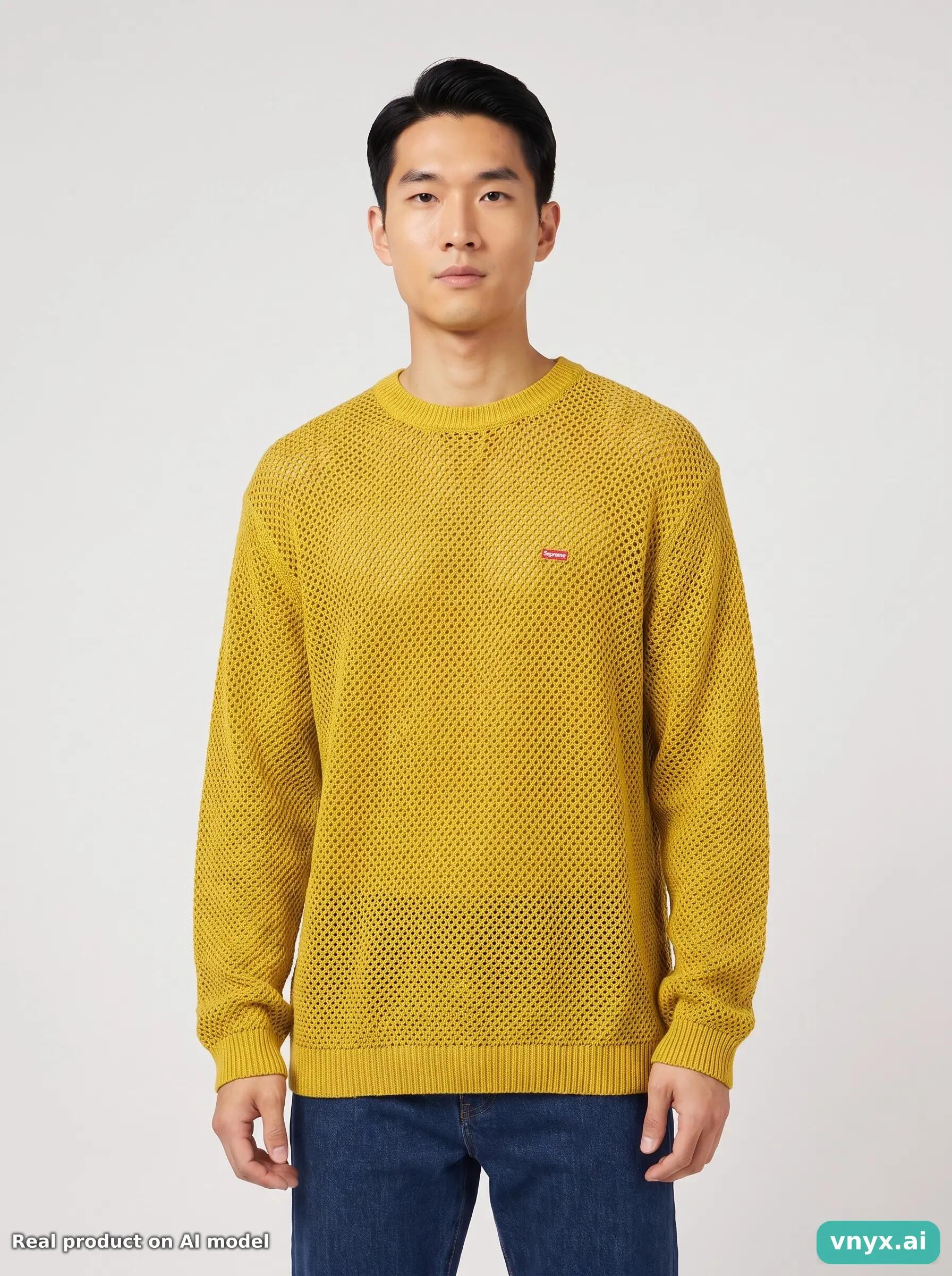 Second Life - Supreme Mustard Sweater Men XL 5/5