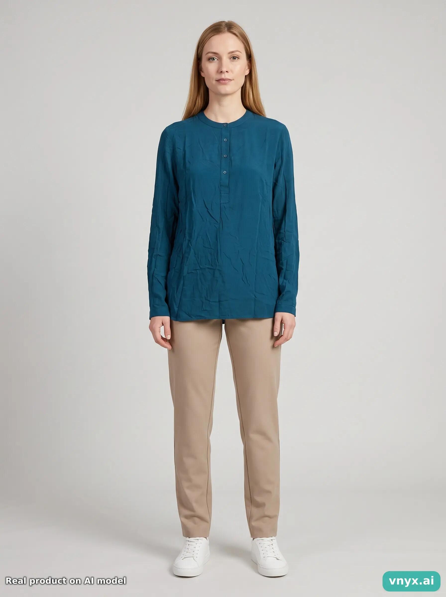 Second Life - JAEGER Teal Tunic Women 12 3/5