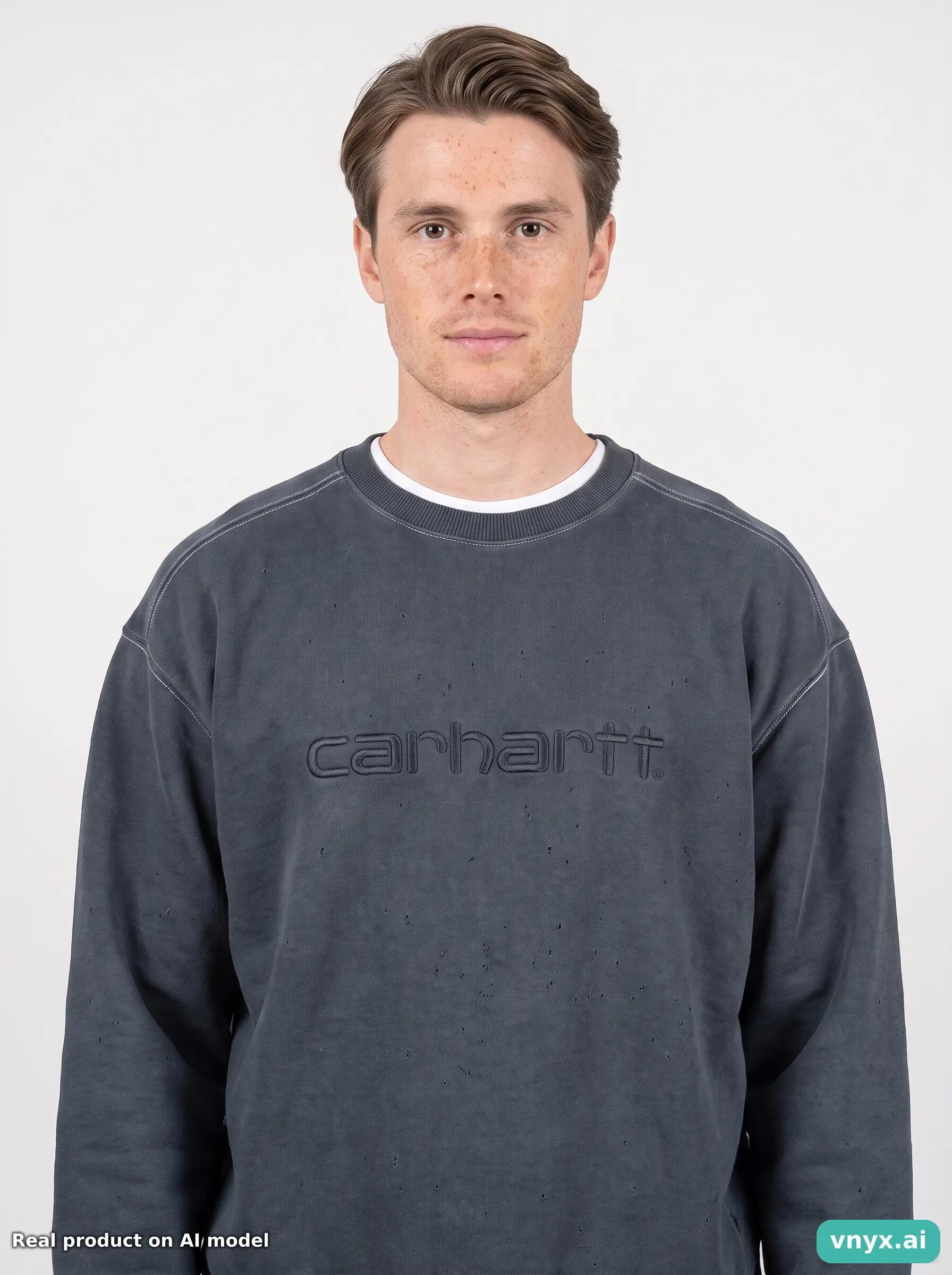 Second Life - Vintage Carhartt Charcoal Sweatshirt Men M 5/5