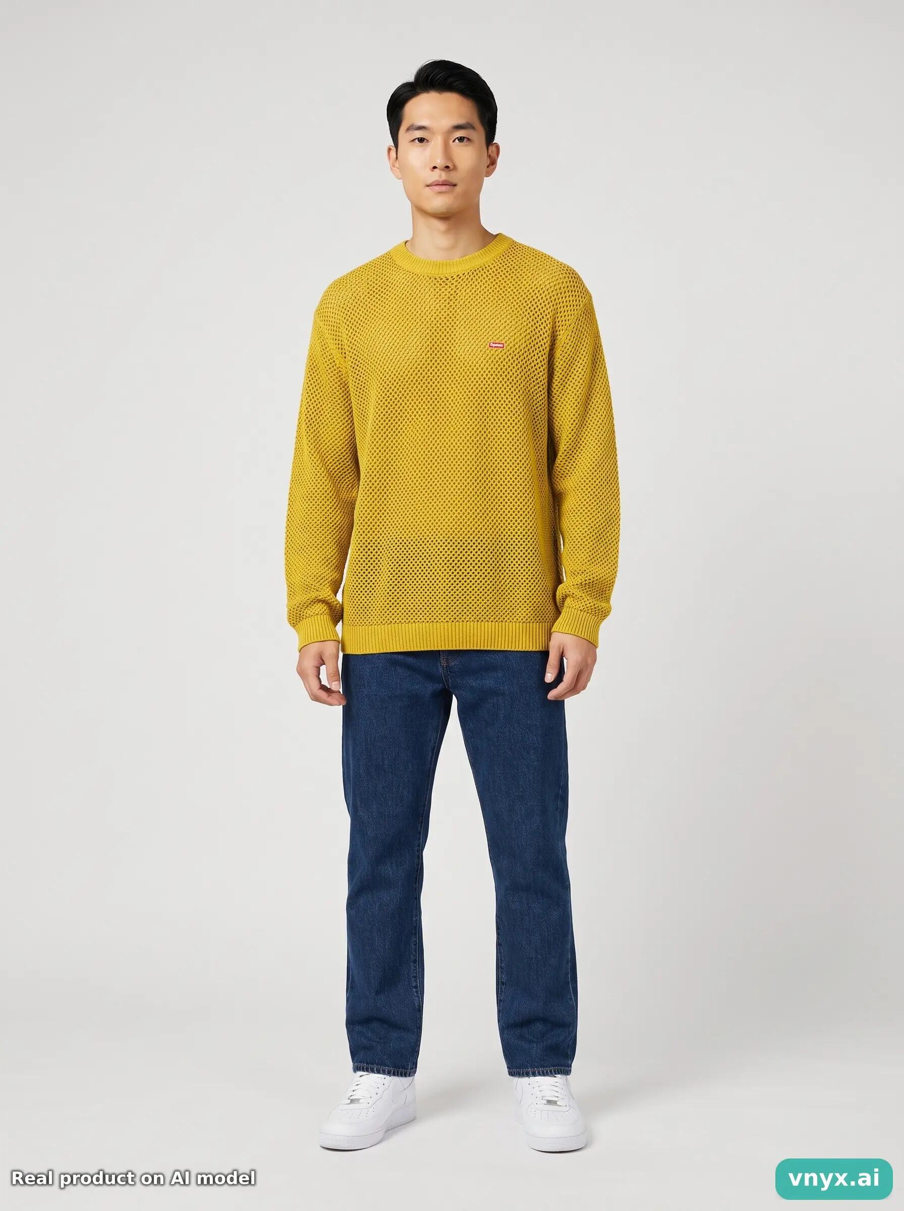 Second Life - Supreme Mustard Sweater Men XL 3/5