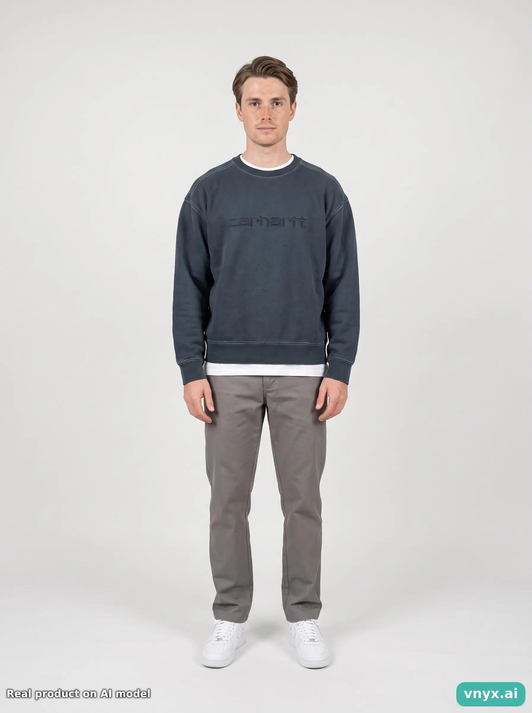Second Life - Vintage Carhartt Charcoal Sweatshirt Men M 3/5