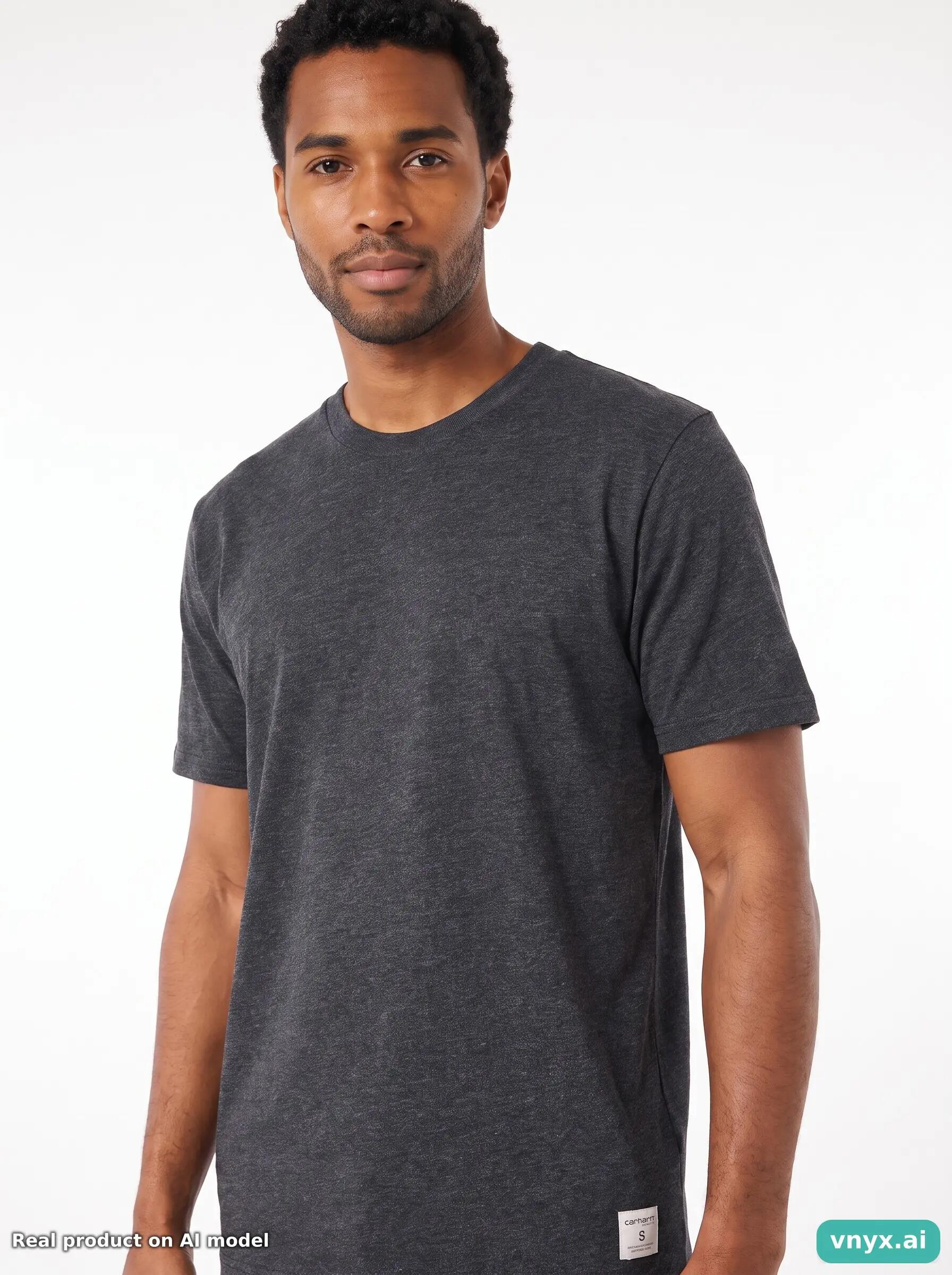 Second Life - Vintage Carhartt Charcoal T-Shirt Men S 5/5