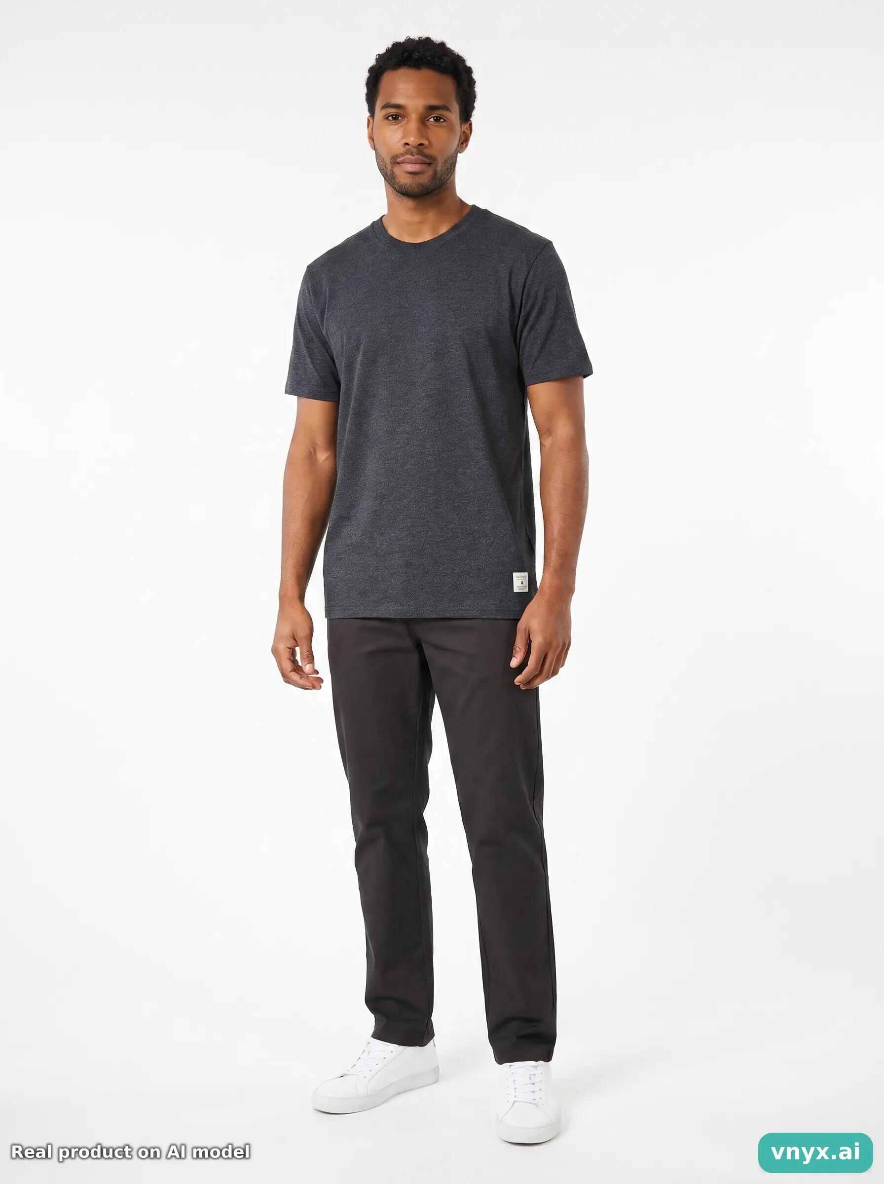 Second Life - Vintage Carhartt Charcoal T-Shirt Men S 3/5