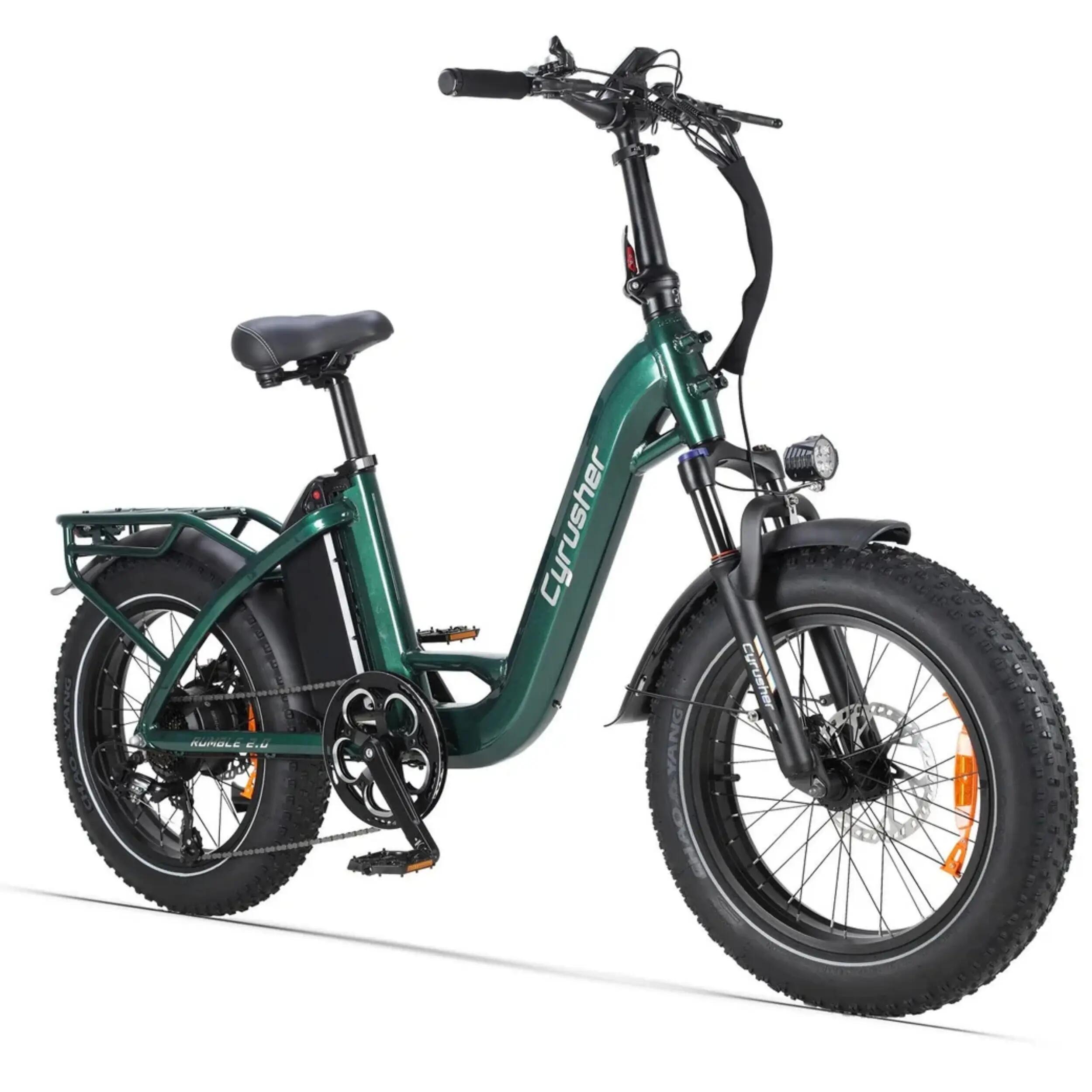 Vélo électrique urbain Cyrusher Rumble 2.0 batterie 48V18Ah pneu 20"x4" 3/5
