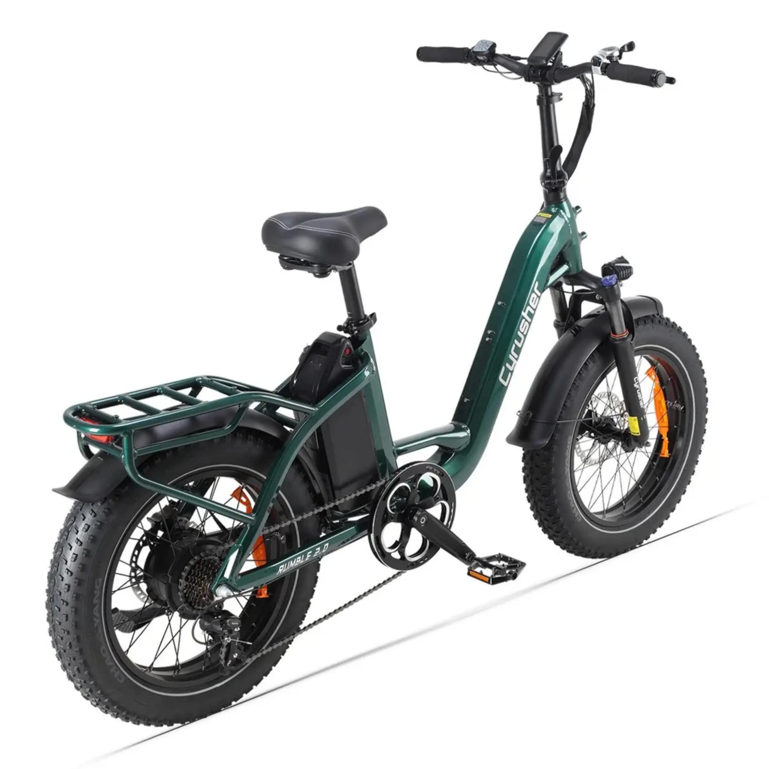 Vélo électrique urbain Cyrusher Rumble 2.0 batterie 48V18Ah pneu 20"x4" 2/5