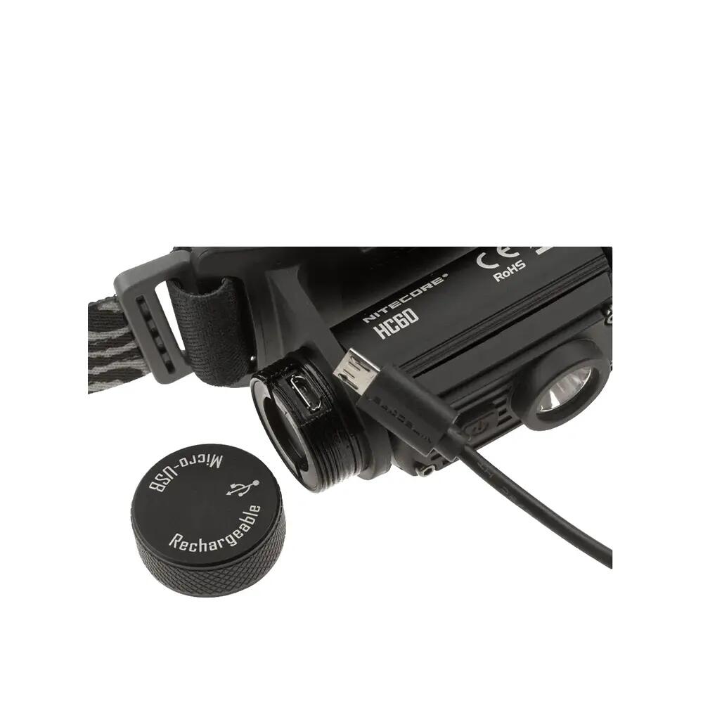 Lampada frontale Nitecore HC60 1000 lumen ricaricabile 5/9