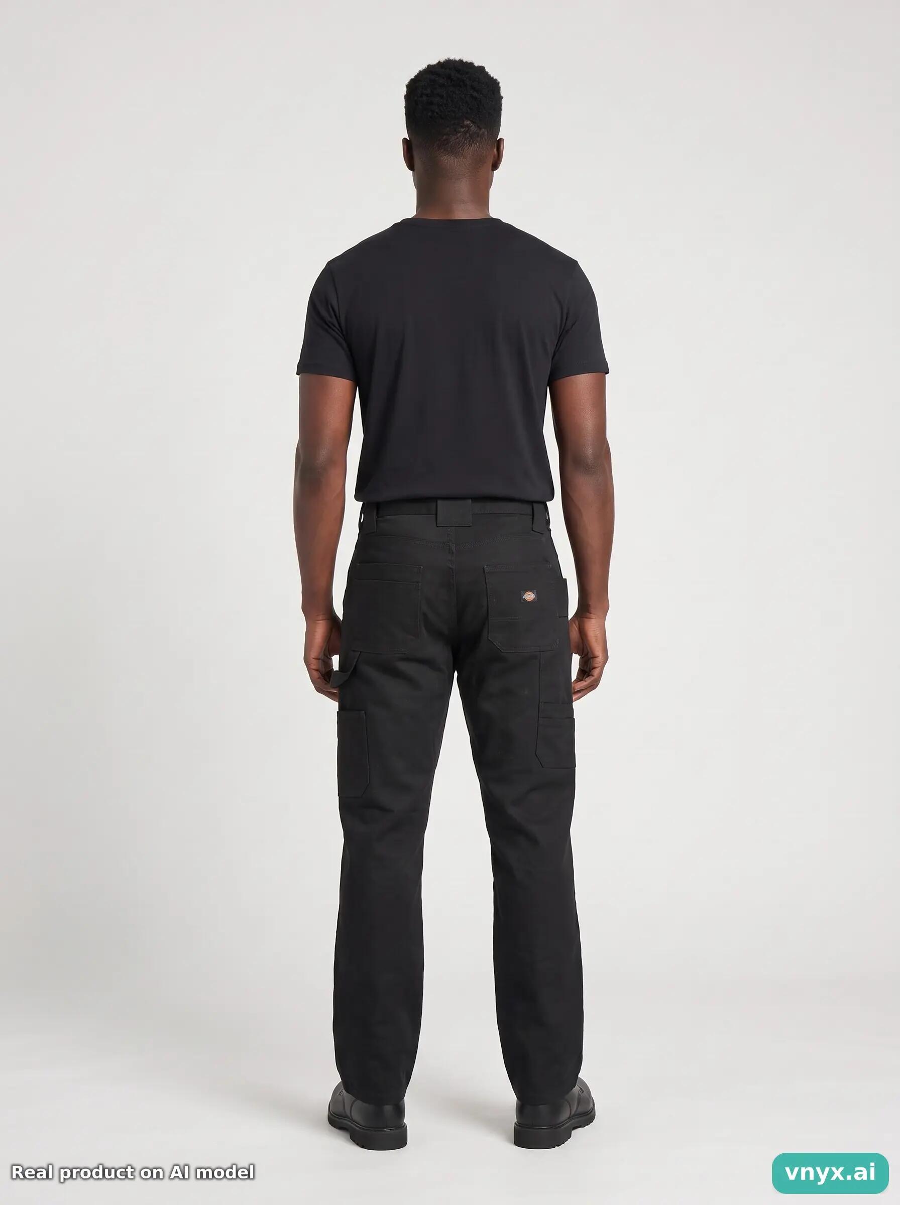 Second Life - Vintage Dickies Black Trousers Men 33 L32 4/6