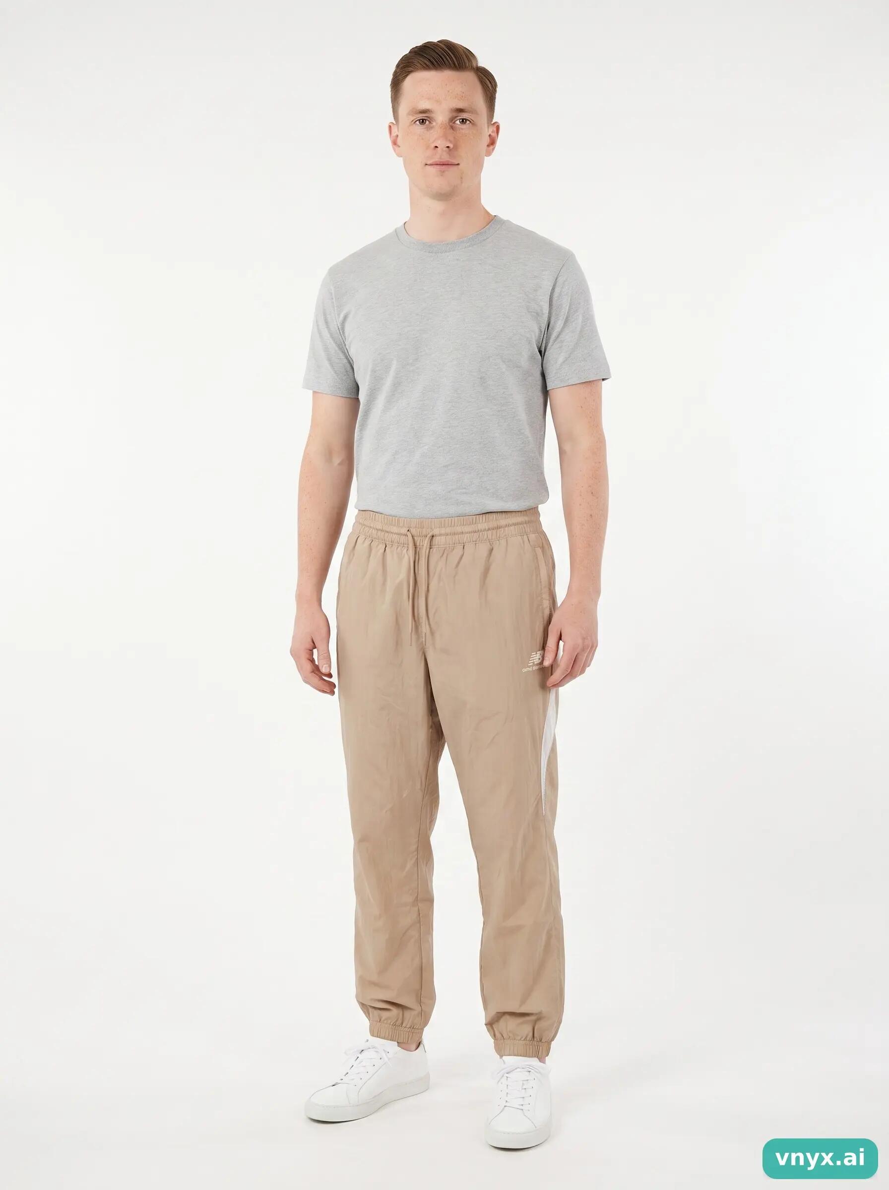 Second Life - Vintage New Balance Beige Joggers Men 36 3/5