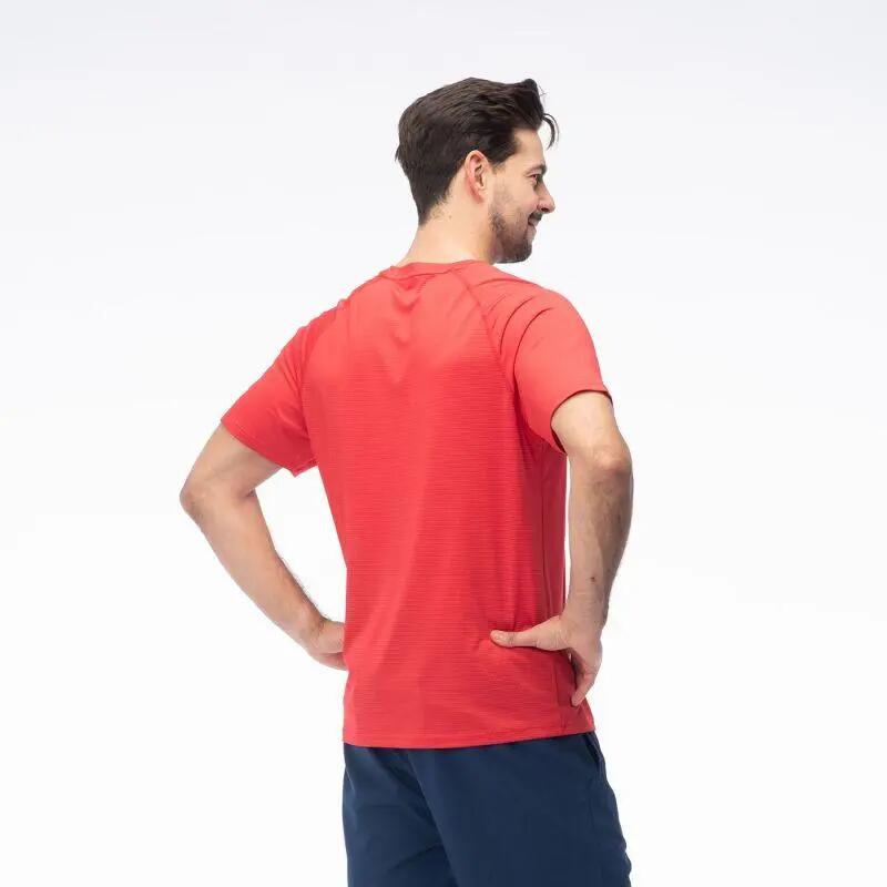 T-Shirt Raglan «Cross The Line» da Dyoro para homem (Vermelho) 4/6