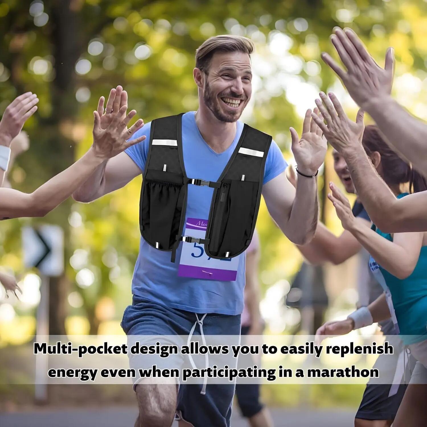 Gilet Hydratation Running Femme et Homme avec Bouteille d'eau de 500ml 7/7