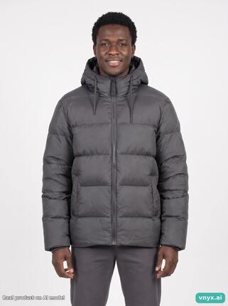 Second Life - RAINS Black Puffer Jacket Men S