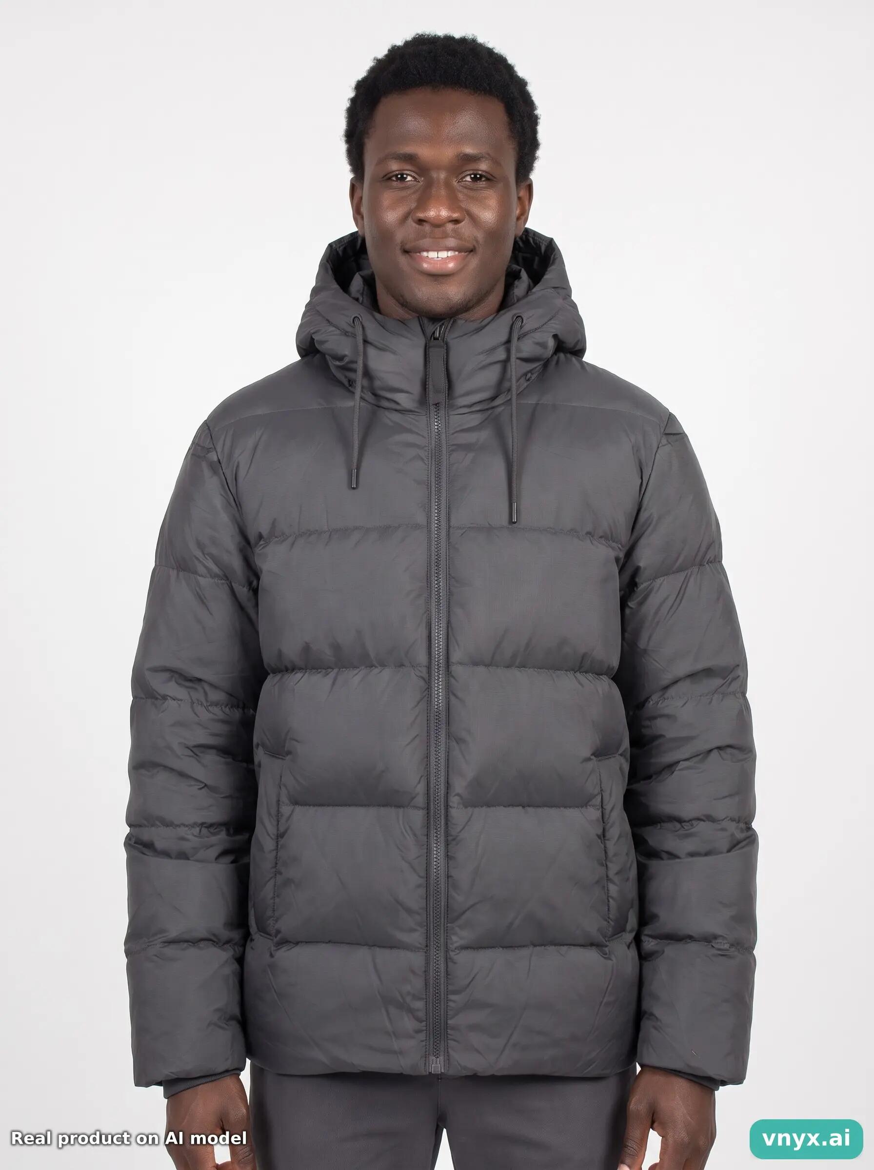 Second Life - RAINS Black Puffer Jacket Men S 5/5