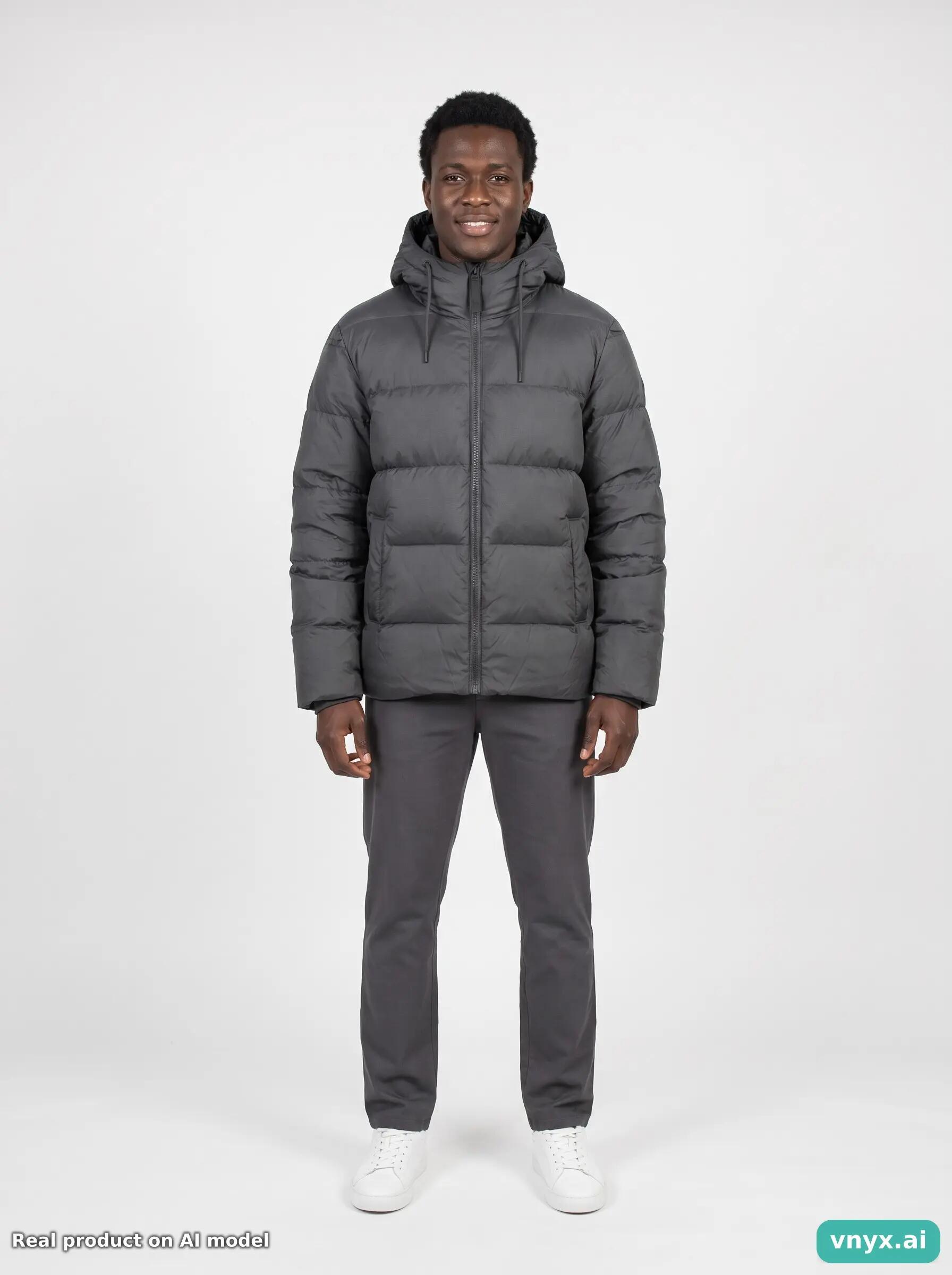 Second Life - RAINS Black Puffer Jacket Men S 3/5