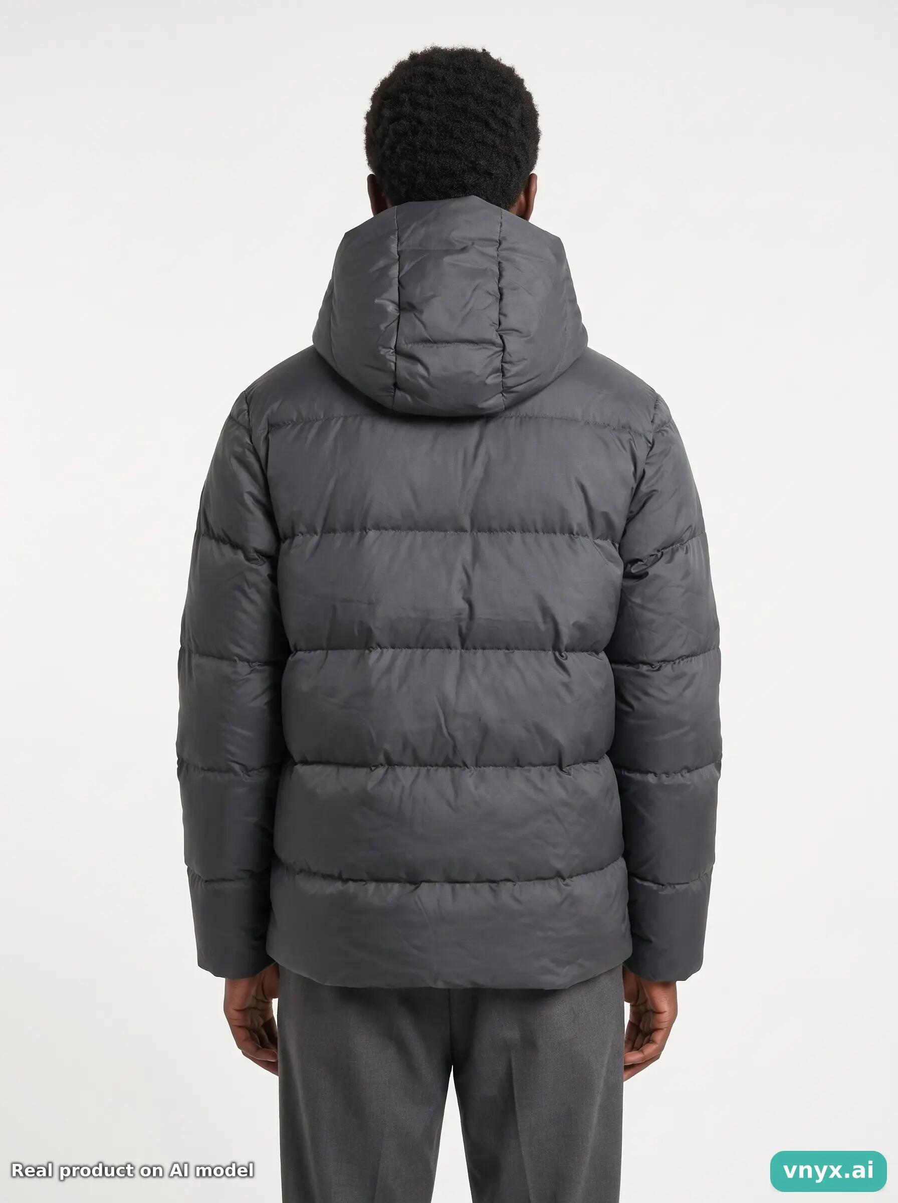 Second Life - RAINS Black Puffer Jacket Men S 2/5