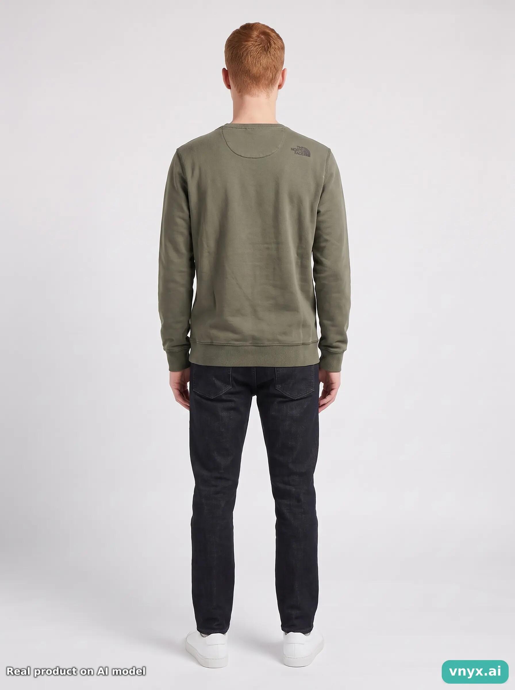 Second Life - Vintage The North Face Olive Sweatshirt Men S 4/5