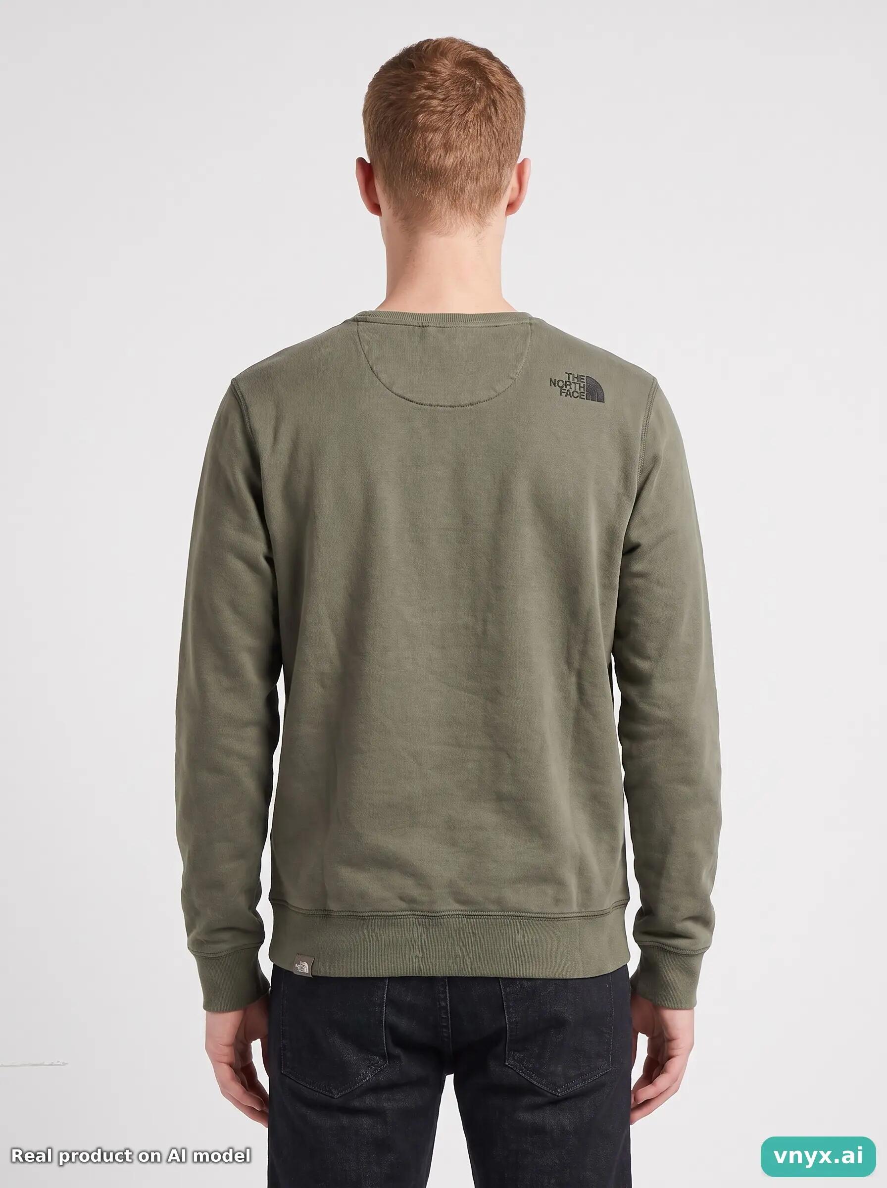 Second Life - Vintage The North Face Olive Sweatshirt Men S 2/5