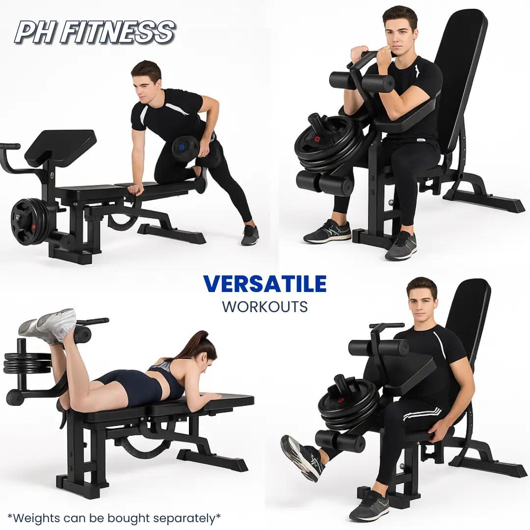 Banco de musculación PRO530-2 con banco Scott y extensión de piernas 6/9