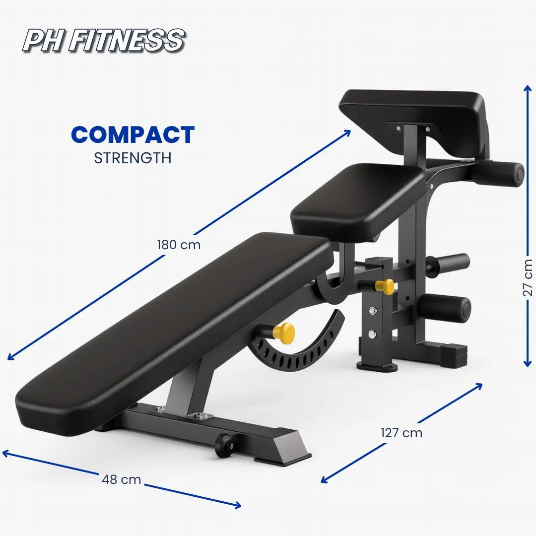Banco de musculación PRO530-2 con banco Scott y extensión de piernas 5/9
