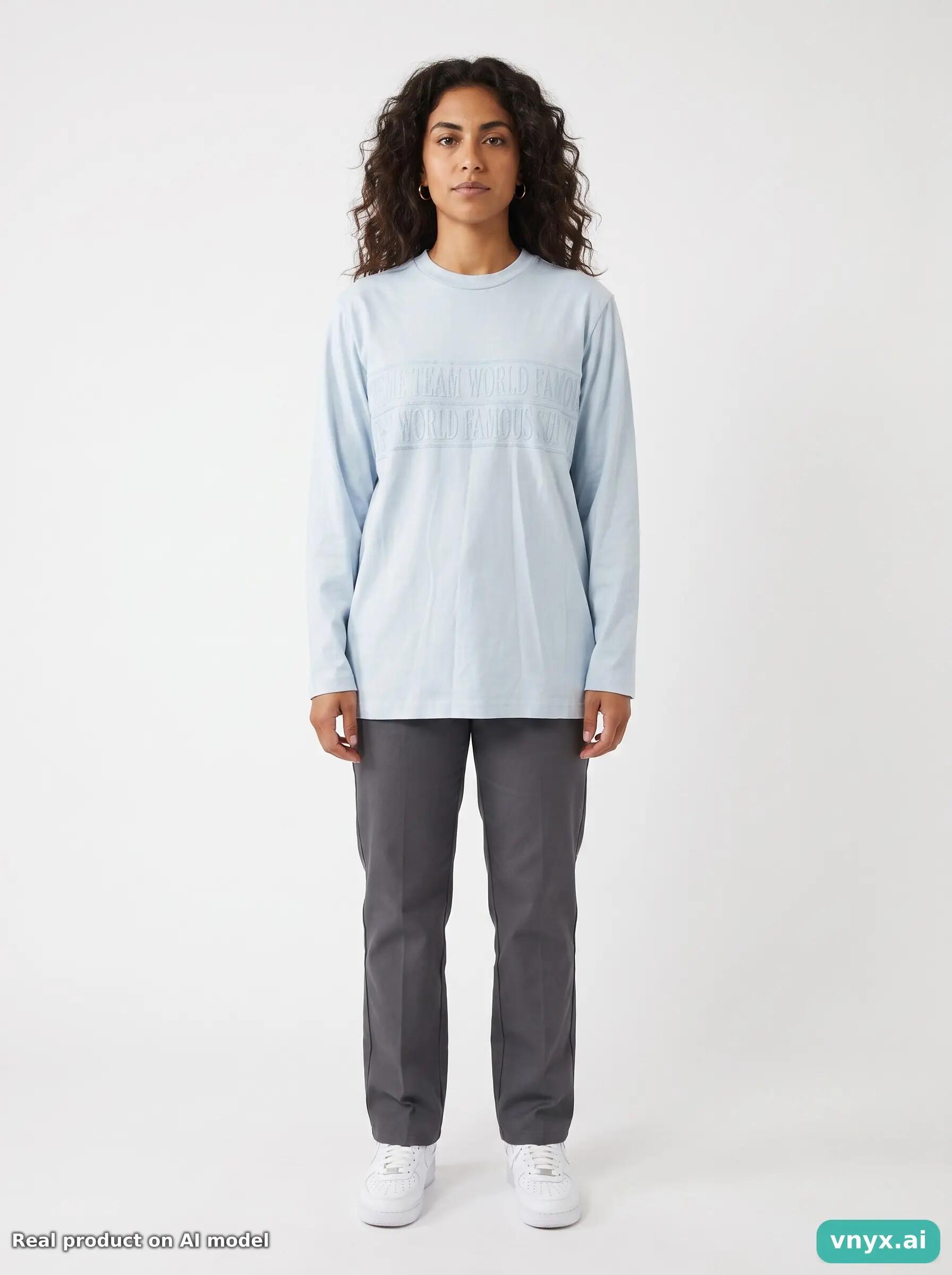 Second Life - Supreme Long Sleeve in Light Blue size XL Long-Sleeved Top 3/5