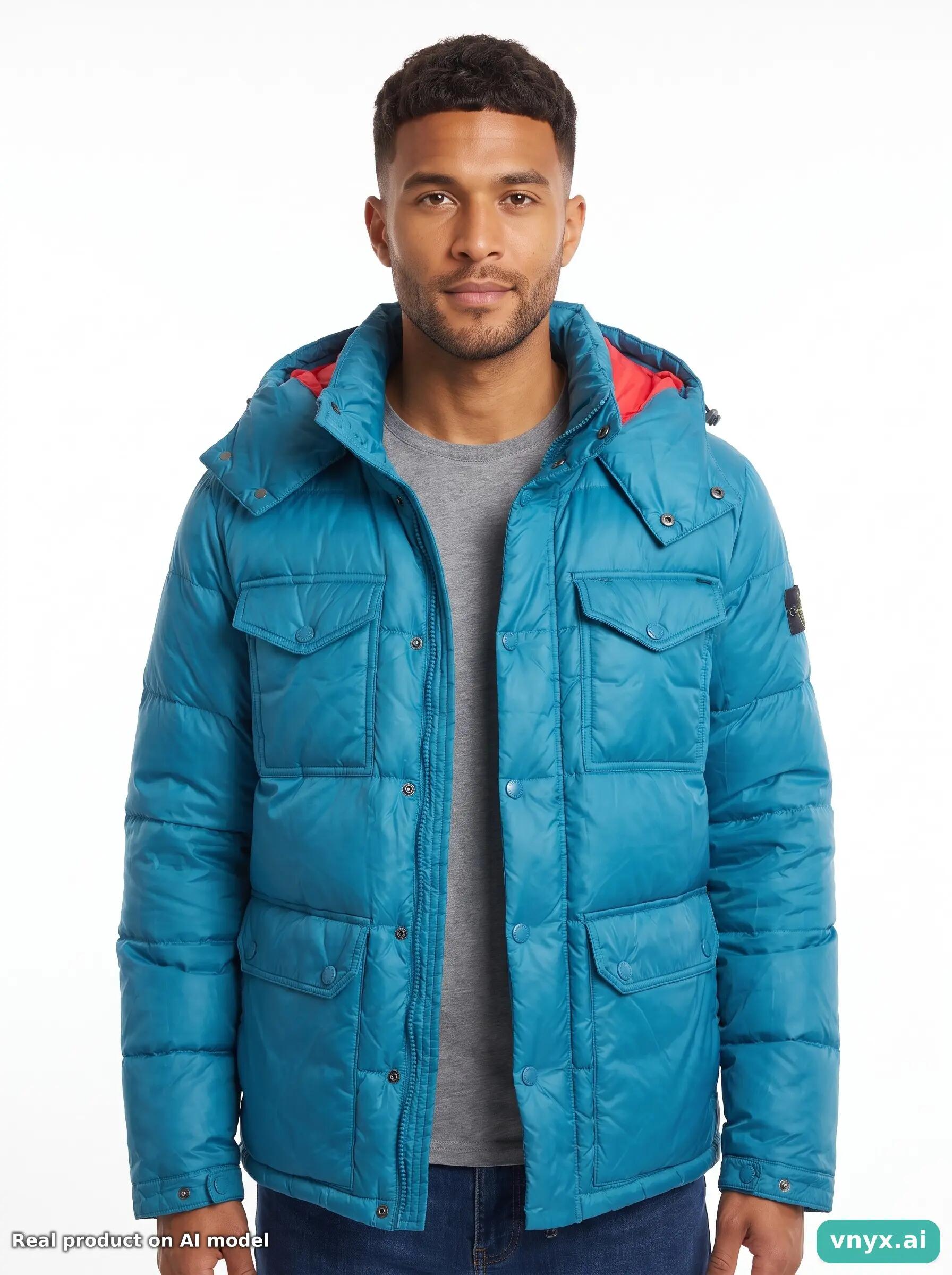 Second Life - Vintage The North Face Teal Puffer Jacket Men M 5/5
