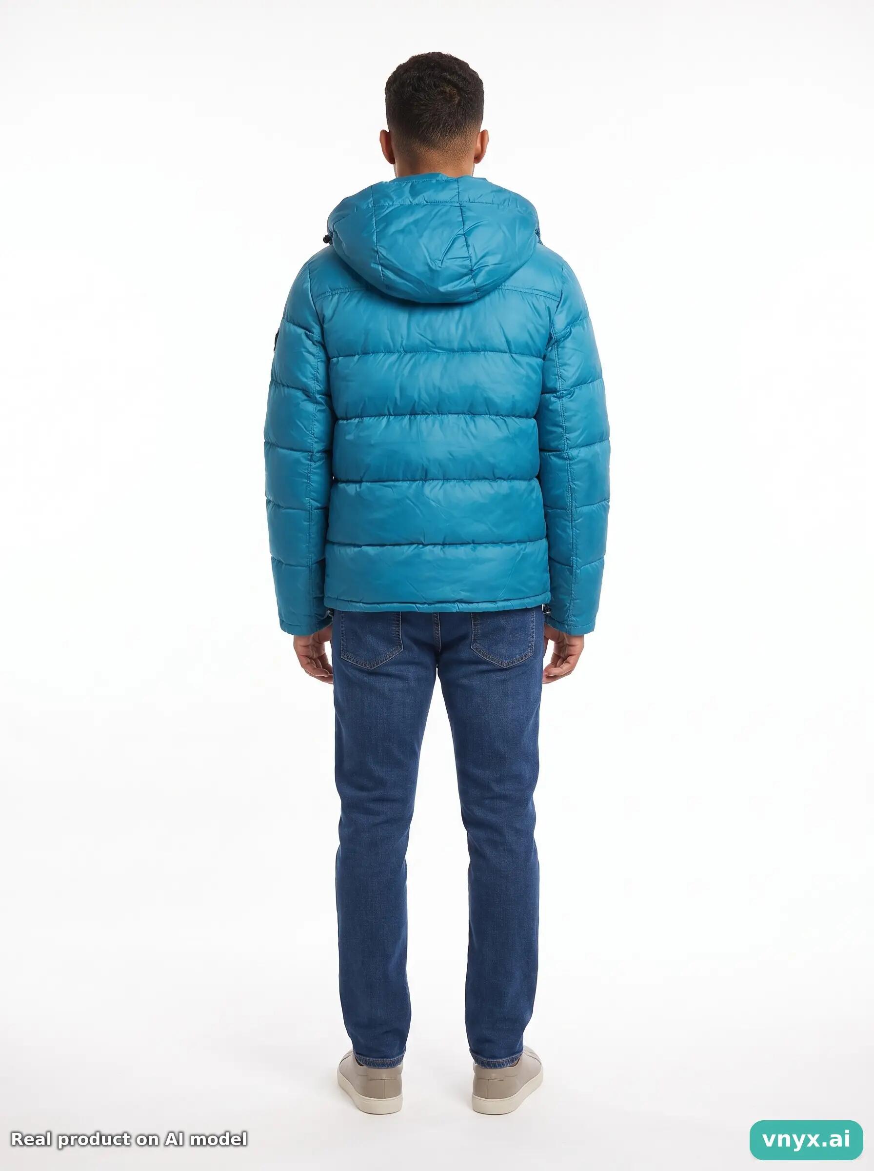 Second Life - Vintage The North Face Teal Puffer Jacket Men M 4/5