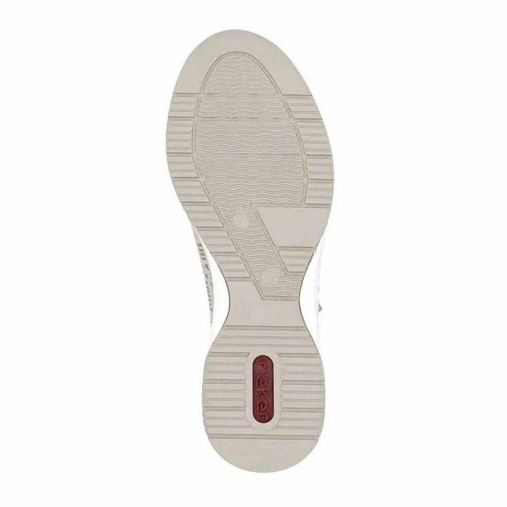 Dames Leren Trainers (Beige/Crème) 5/6