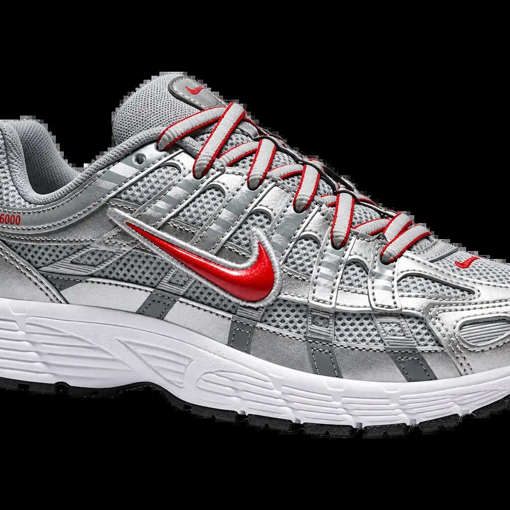 Kinder - Sneaker - Retro - Nike P-6000 GS - Metallic Silver/Gym Red