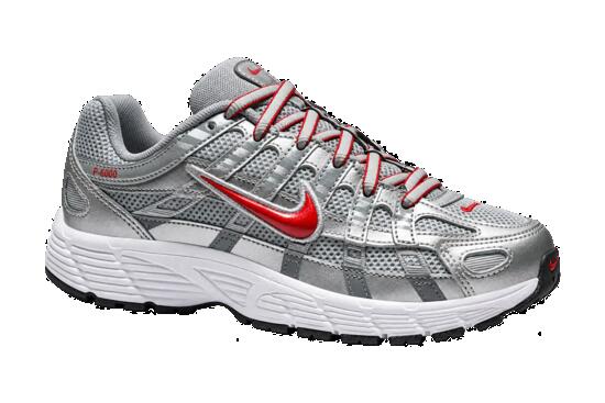 Enfant - baskets - rétro - Nike P-6000 GS - Metallic Silver/Gym Red