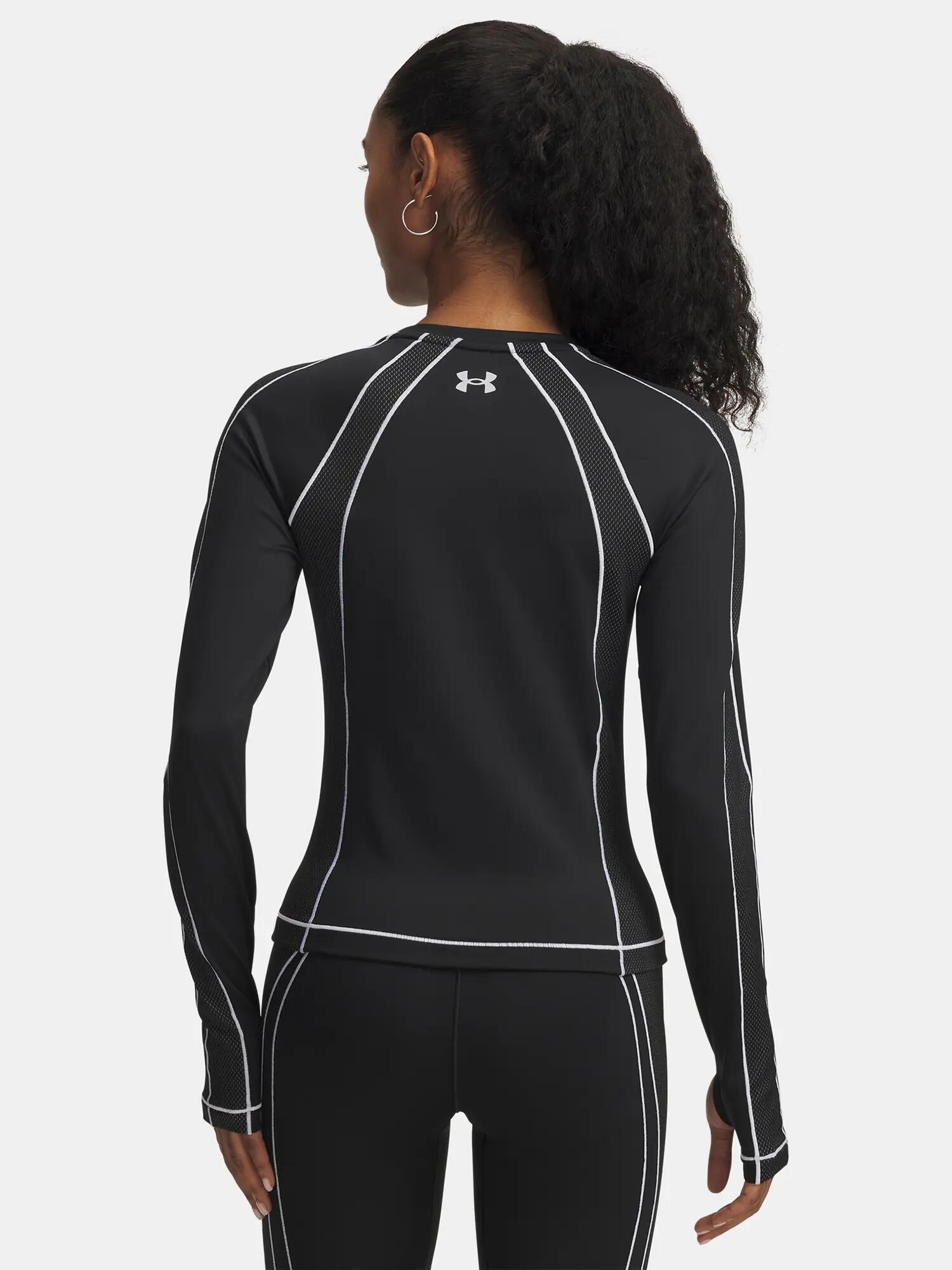 Under Armour UA ColdGear Textured Crew-BLK női póló 2/3