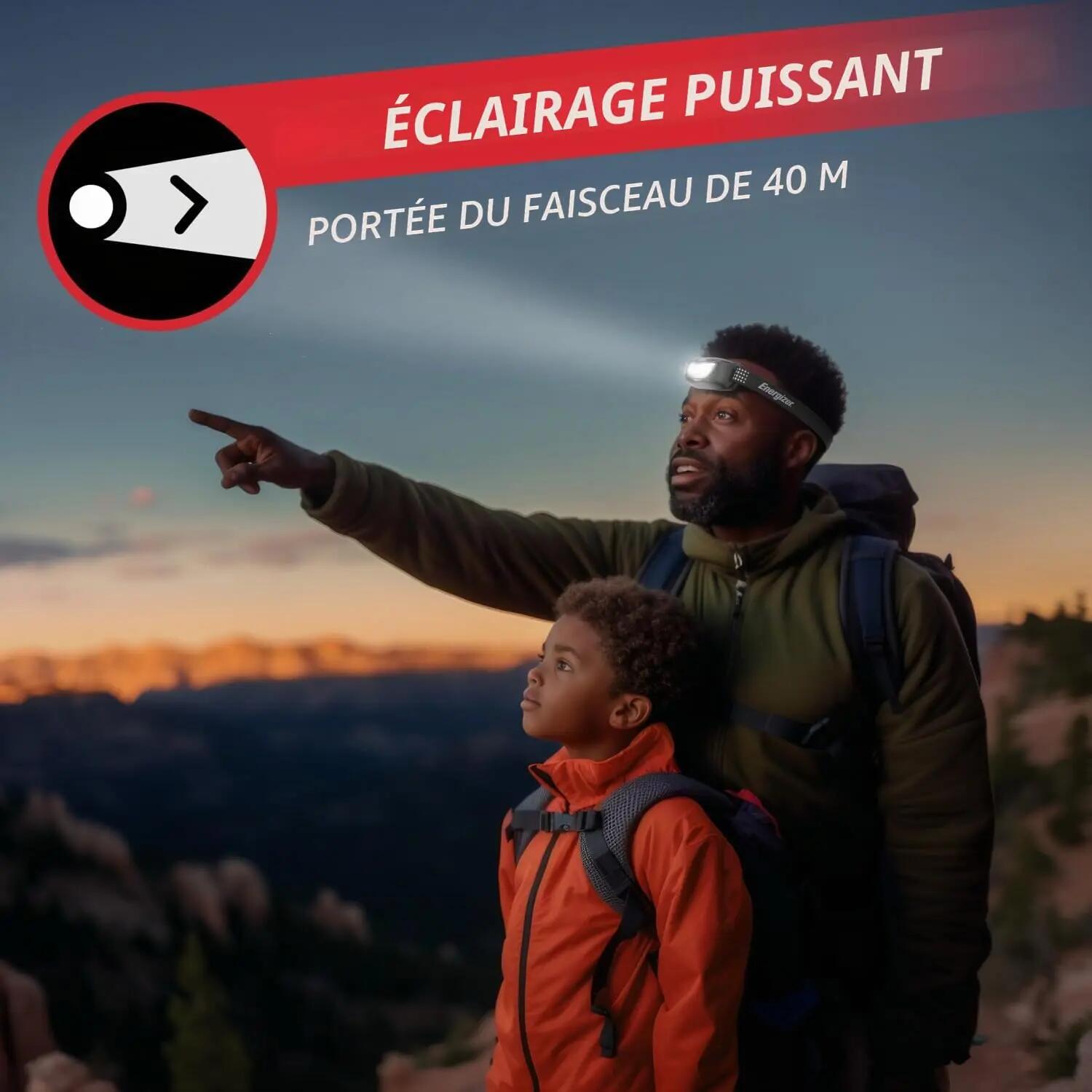 Adulte électronique — Lampe frontale LED Universal Plus, piles incluses 5/7