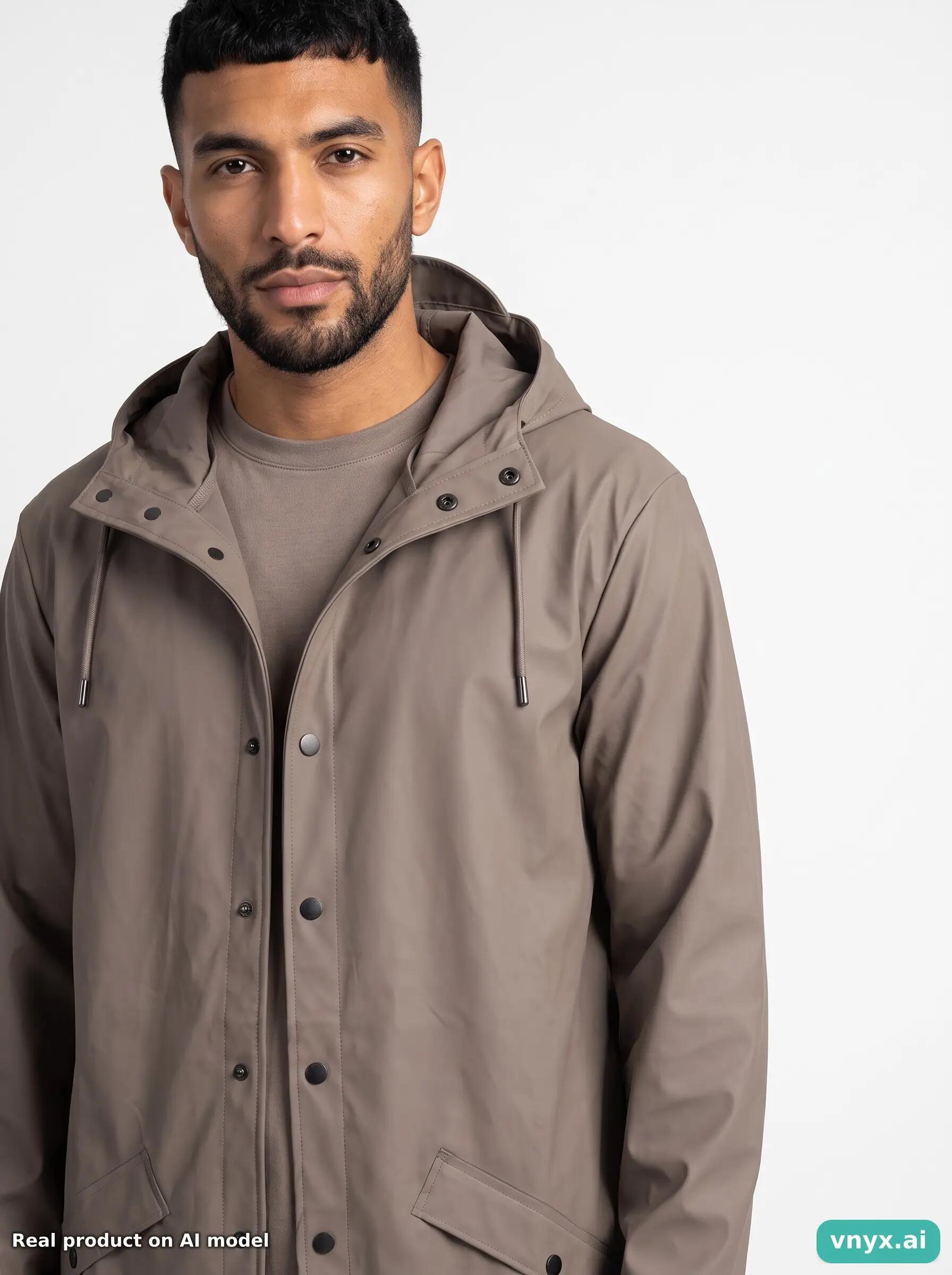 Second Life - Vintage RAINS Taupe Outdoor Jacket Men M 5/5