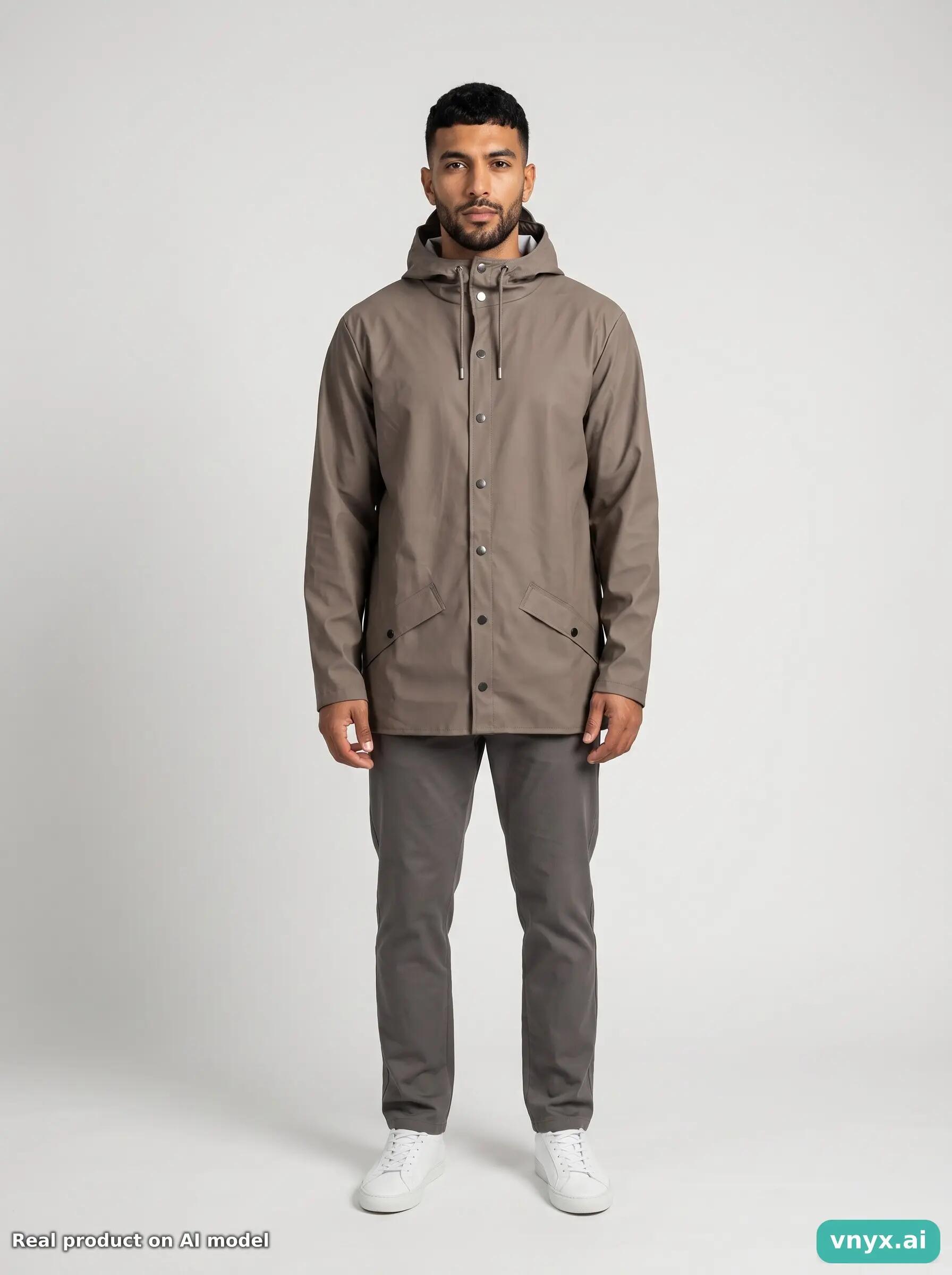 Second Life - Vintage RAINS Taupe Outdoor Jacket Men M 3/5
