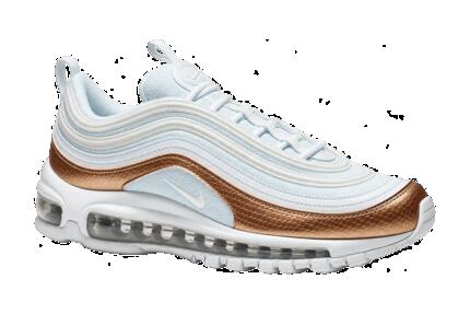 Zapatillas de niños - brillantes - Nike Air Max 97 GS Bronze Scale - blanco