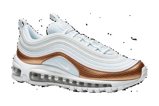 Zapatillas de niños - brillantes - Nike Air Max 97 GS Bronze Scale - blanco