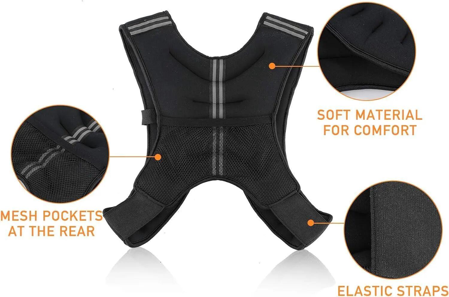 Gilet lesté pour hommes et femmes, idéal pour l'entraînement, la course à pied, 5/7