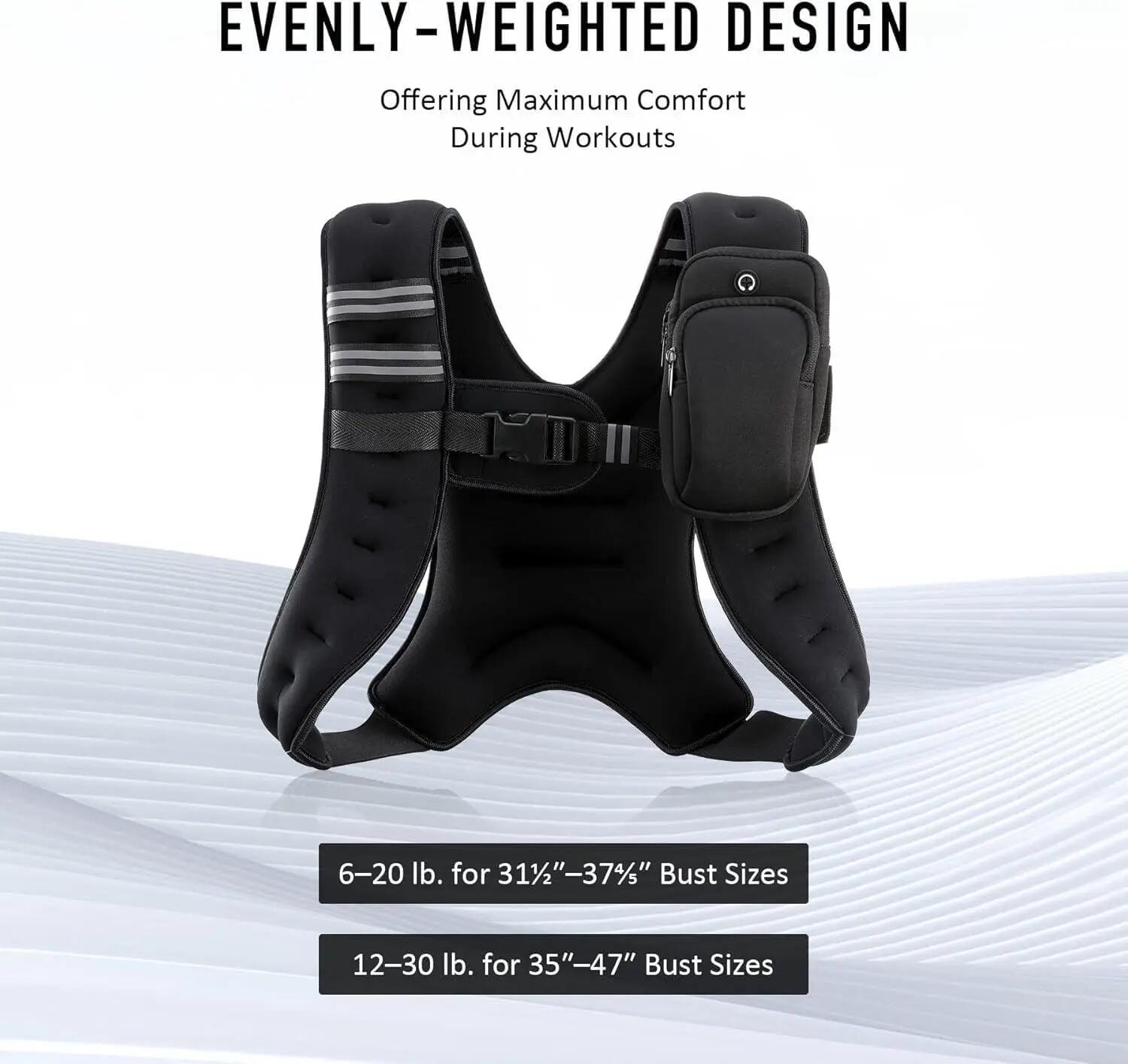 Gilet lesté pour hommes et femmes, idéal pour l'entraînement, la course à pied, 3/7