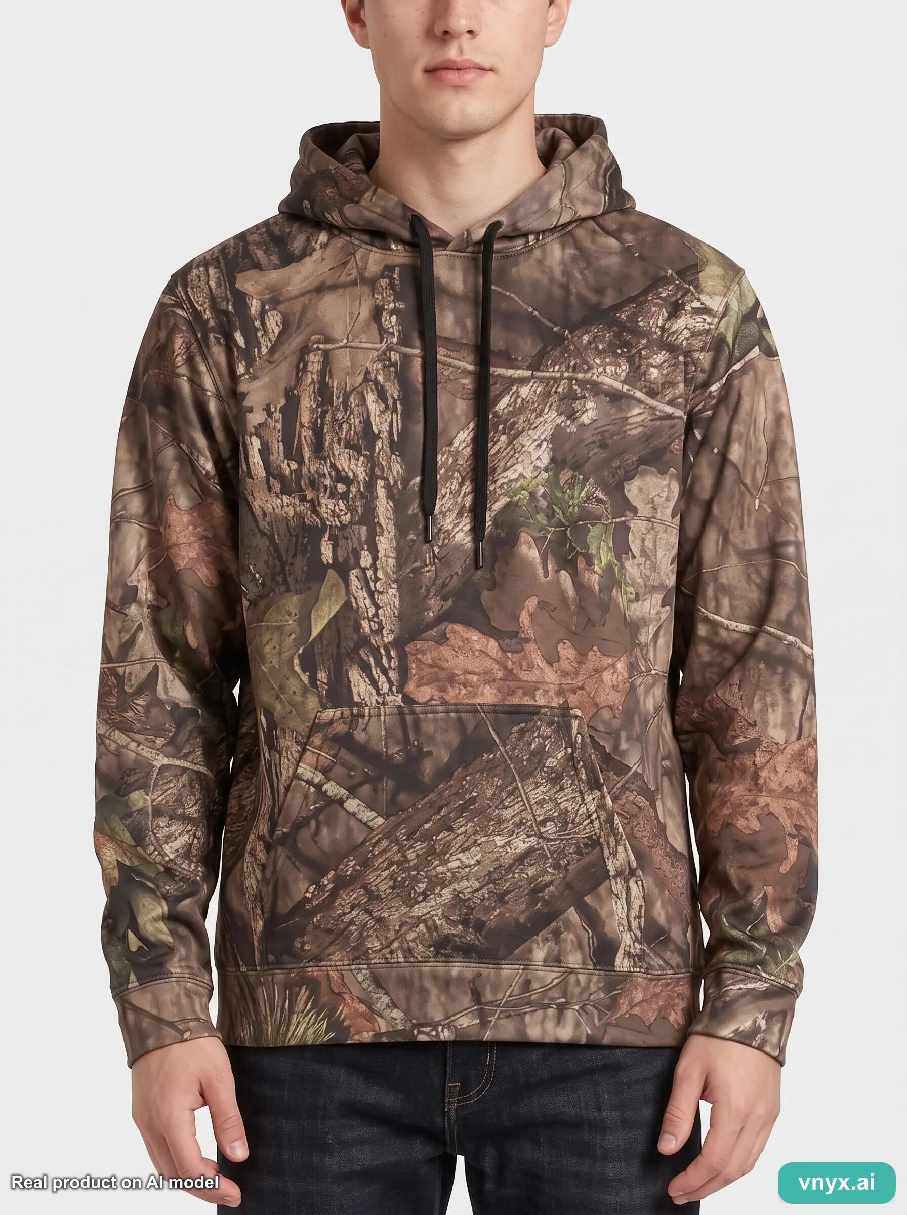 Second Life - Mossy Oak Camouflage Hoodie Men L 4/5