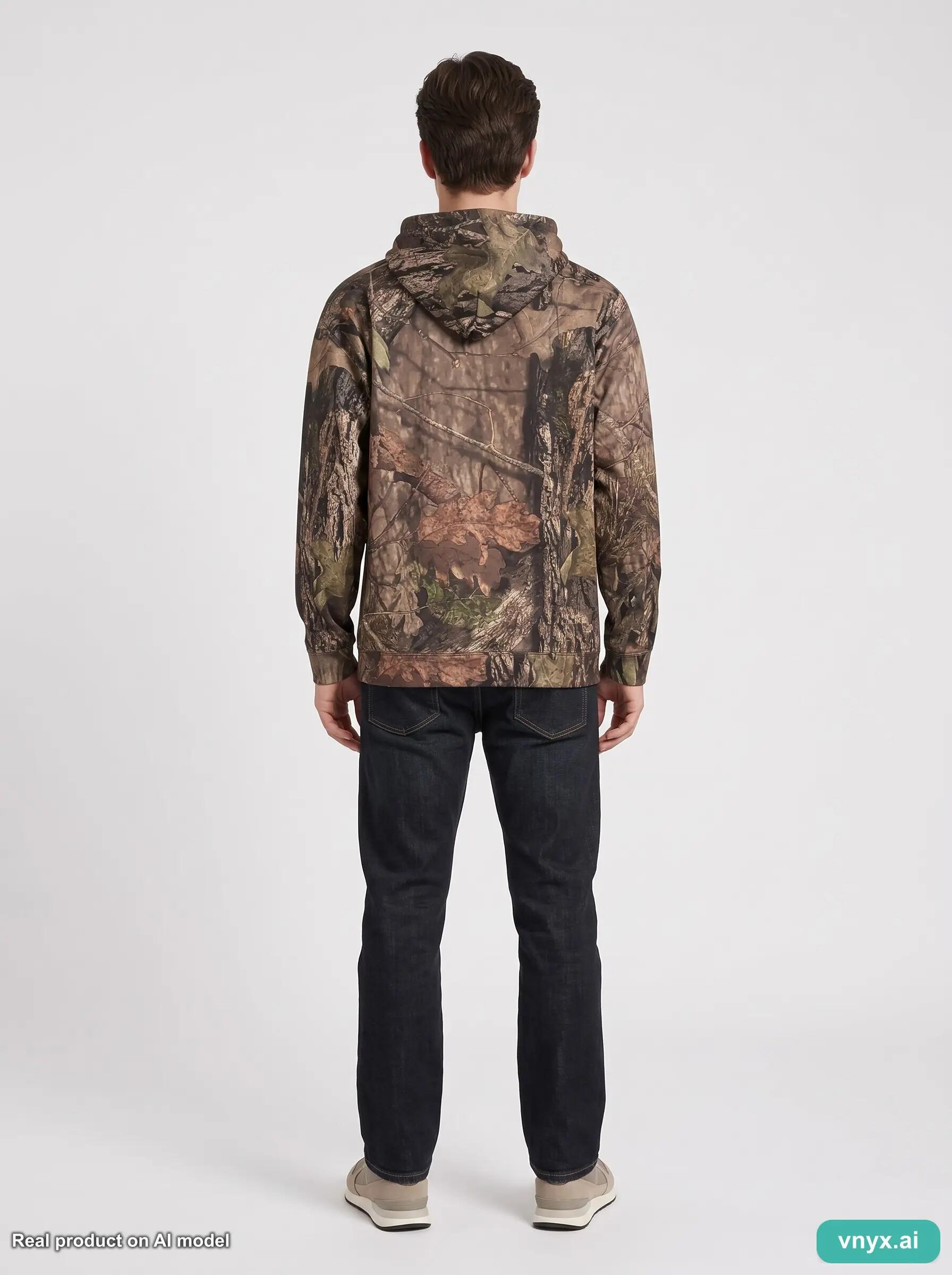 Second Life - Mossy Oak Camouflage Hoodie Men L 3/5