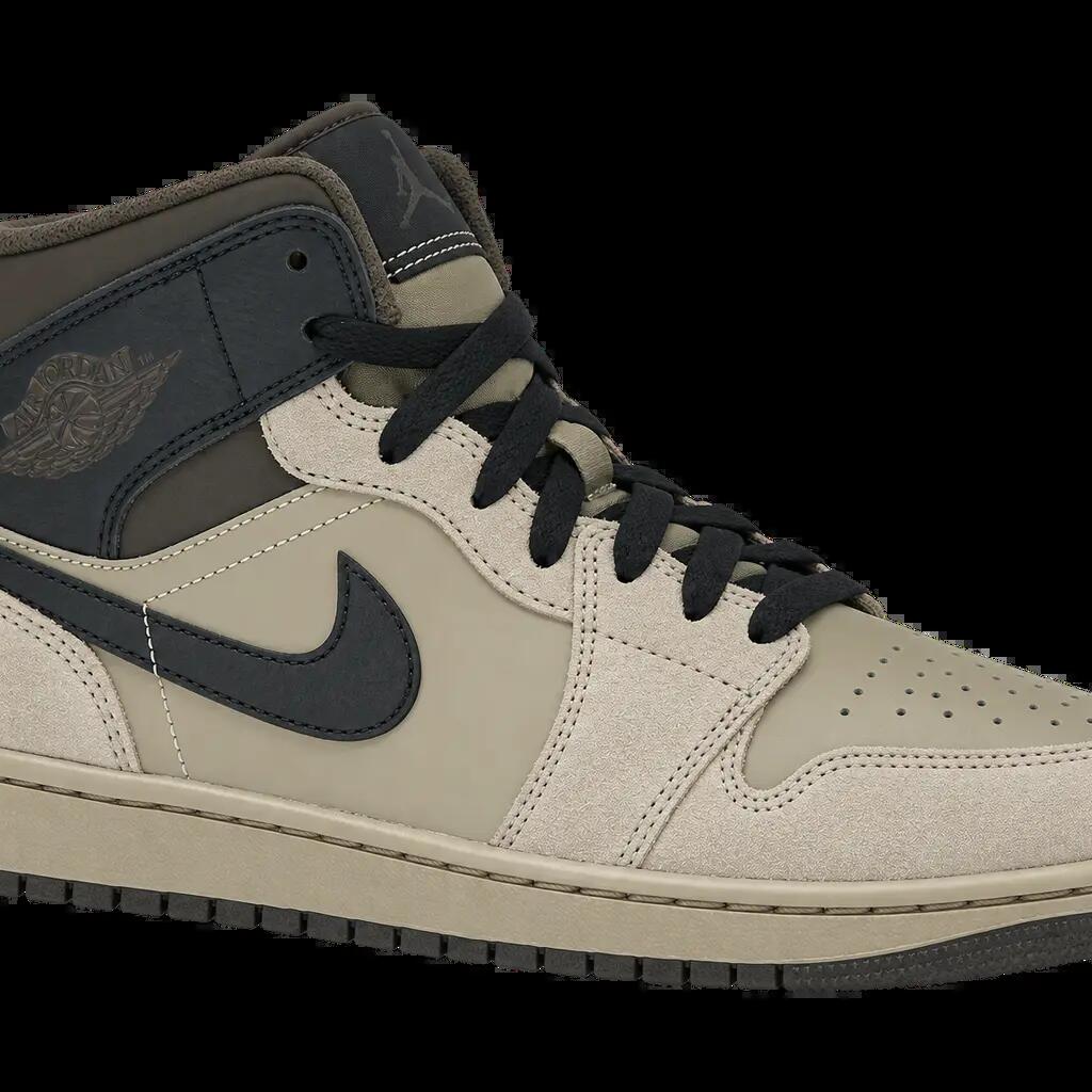 Herren - Sneaker - Mid-Top - Air Jordan 1 Mid Khaki Black - Beige