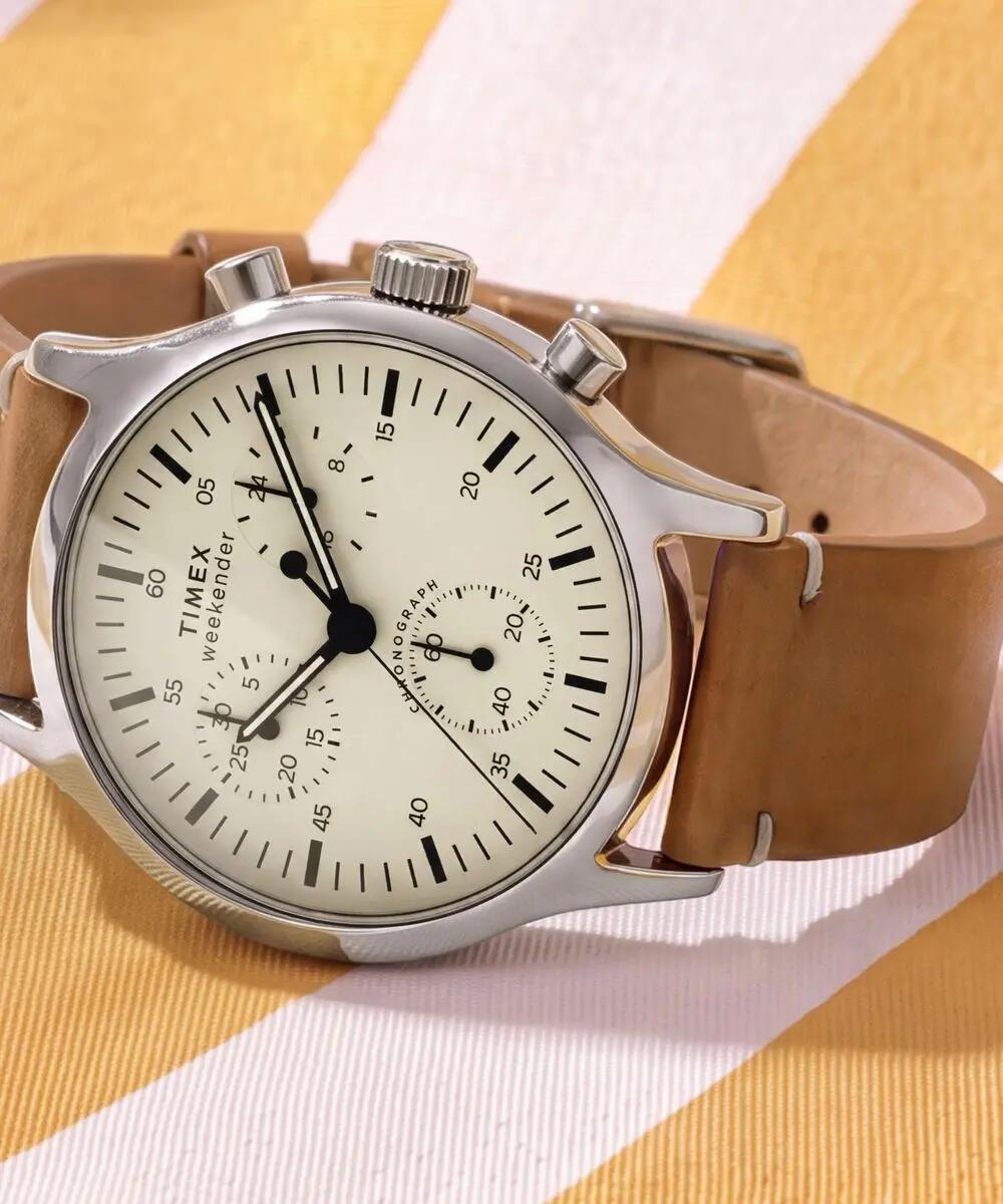 Timex Chronographe Montre Marron/Cream TW2Y85000 5/6