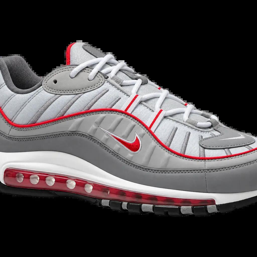 Herren - Sneaker - Air Max 98 - Particle Grey/Red