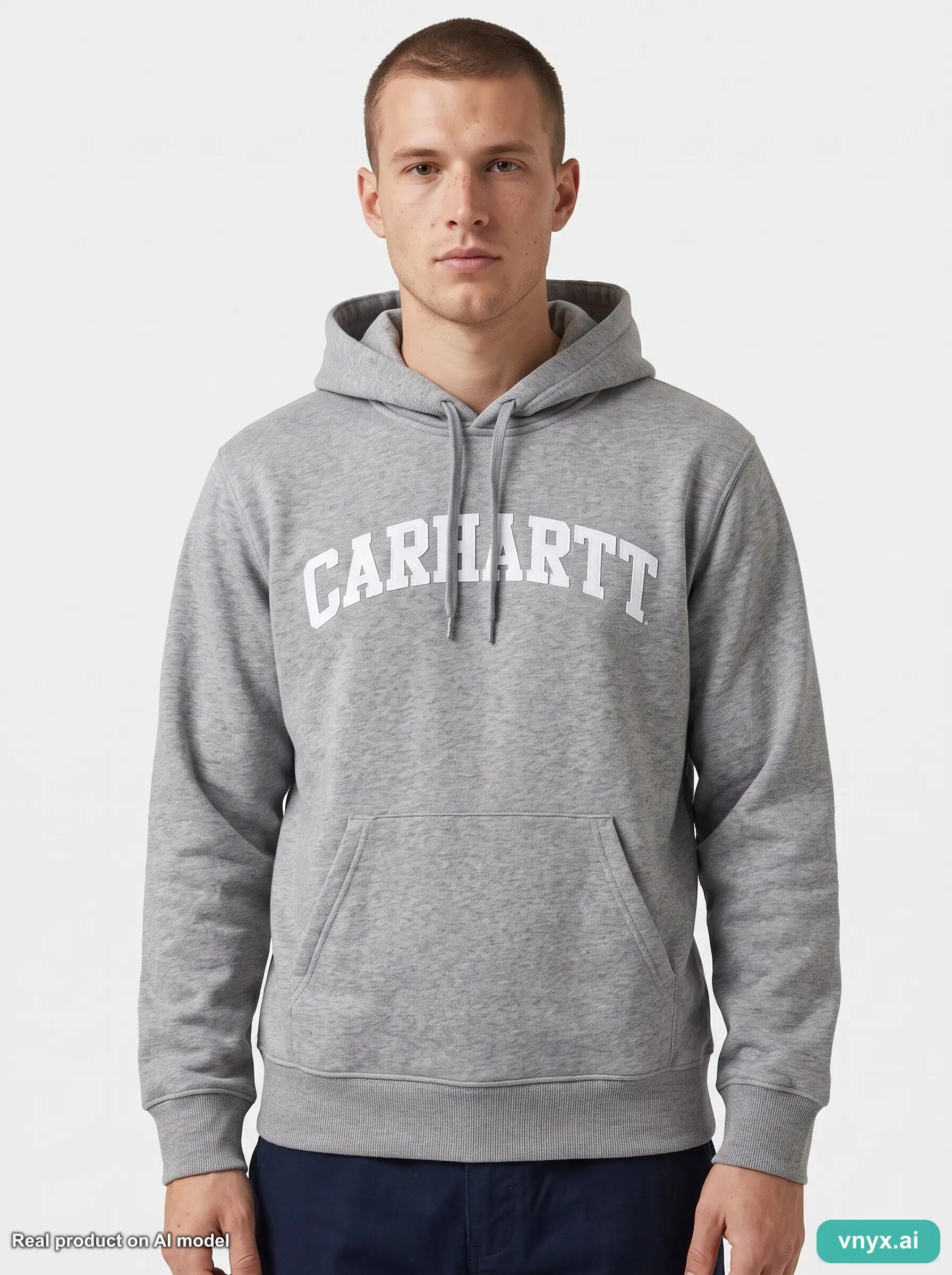 Second Life - Vintage Carhartt Grey Hoodie Men S 5/5