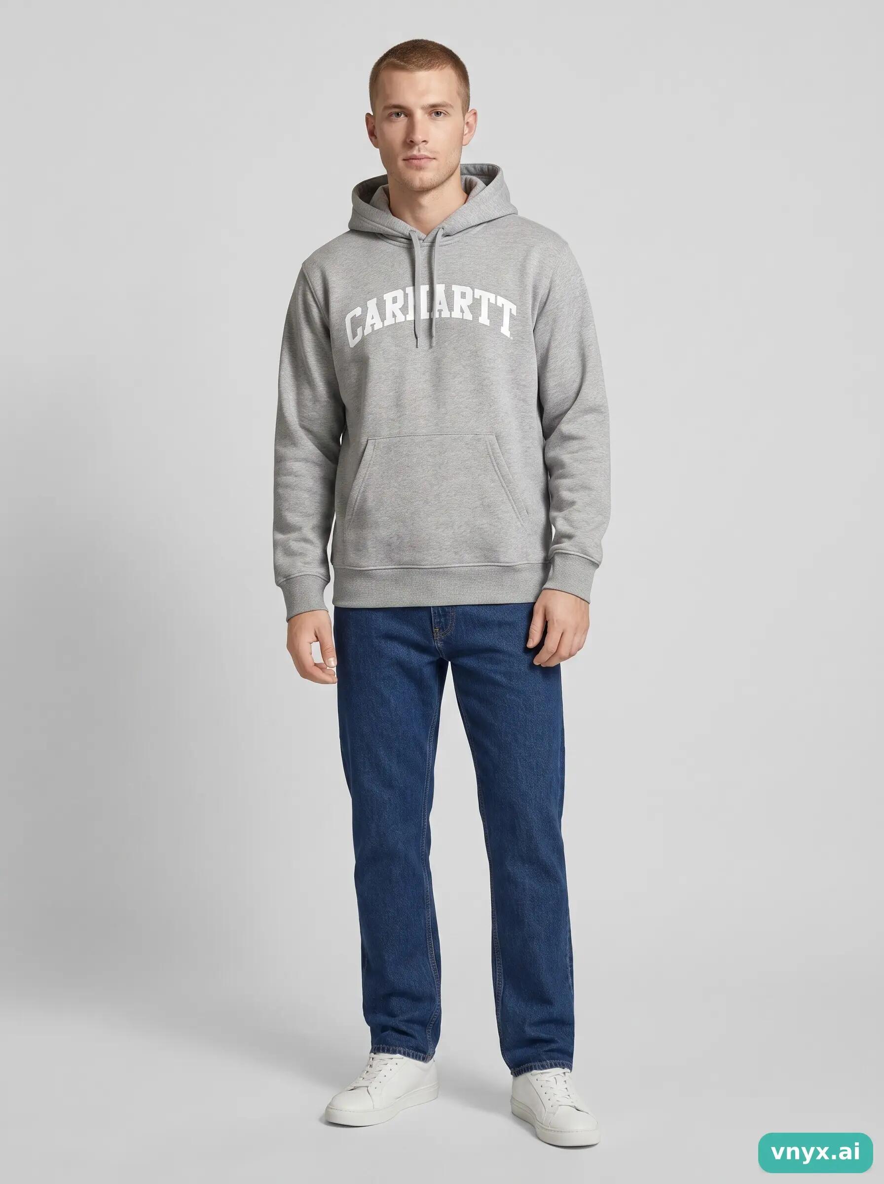 Second Life - Vintage Carhartt Grey Hoodie Men S 3/5